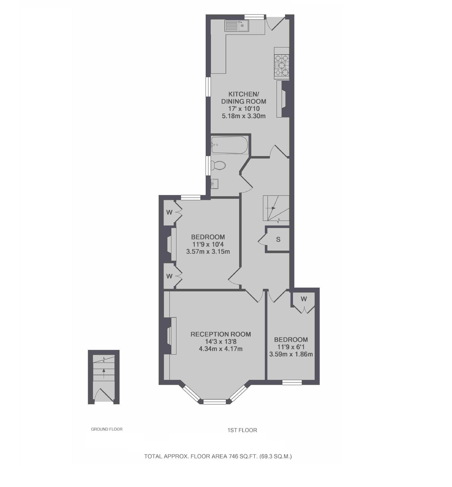 93D, Radbourne Road, London floorplan