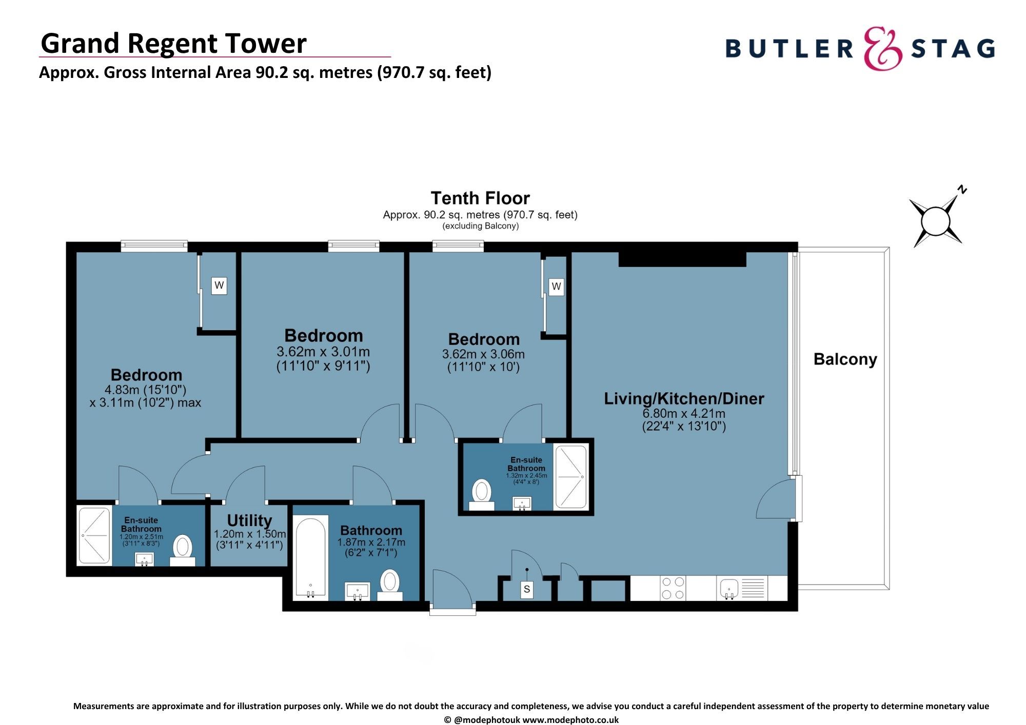 Apt 1001, Grand Regent Tower, London floorplan