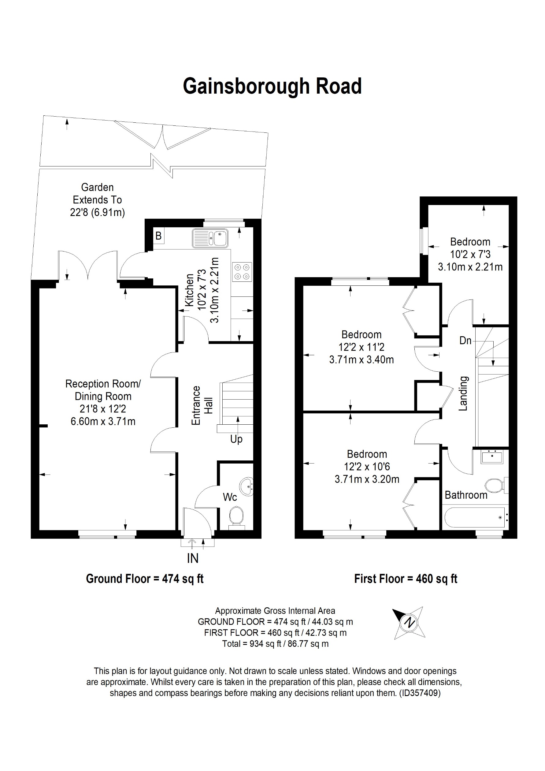 54, Gainsborough Road, Epsom floorplan