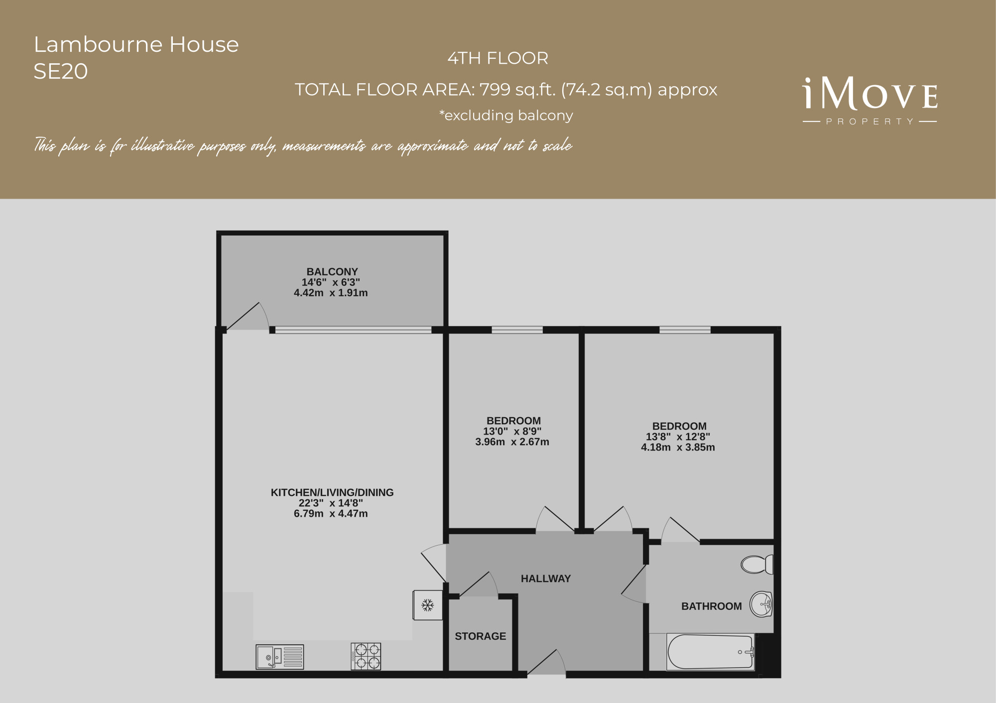 Flat 173, Lambourne House, London floorplan