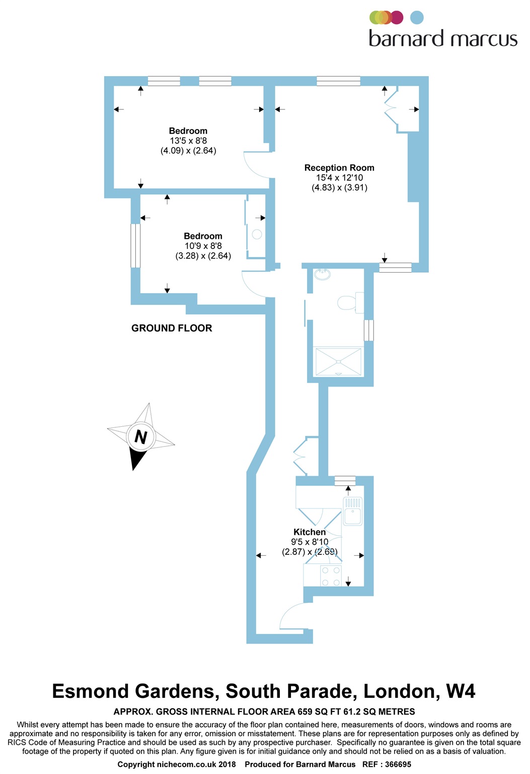 2 Bedrooms Flat for sale in South Parade, Chiswick, London W4