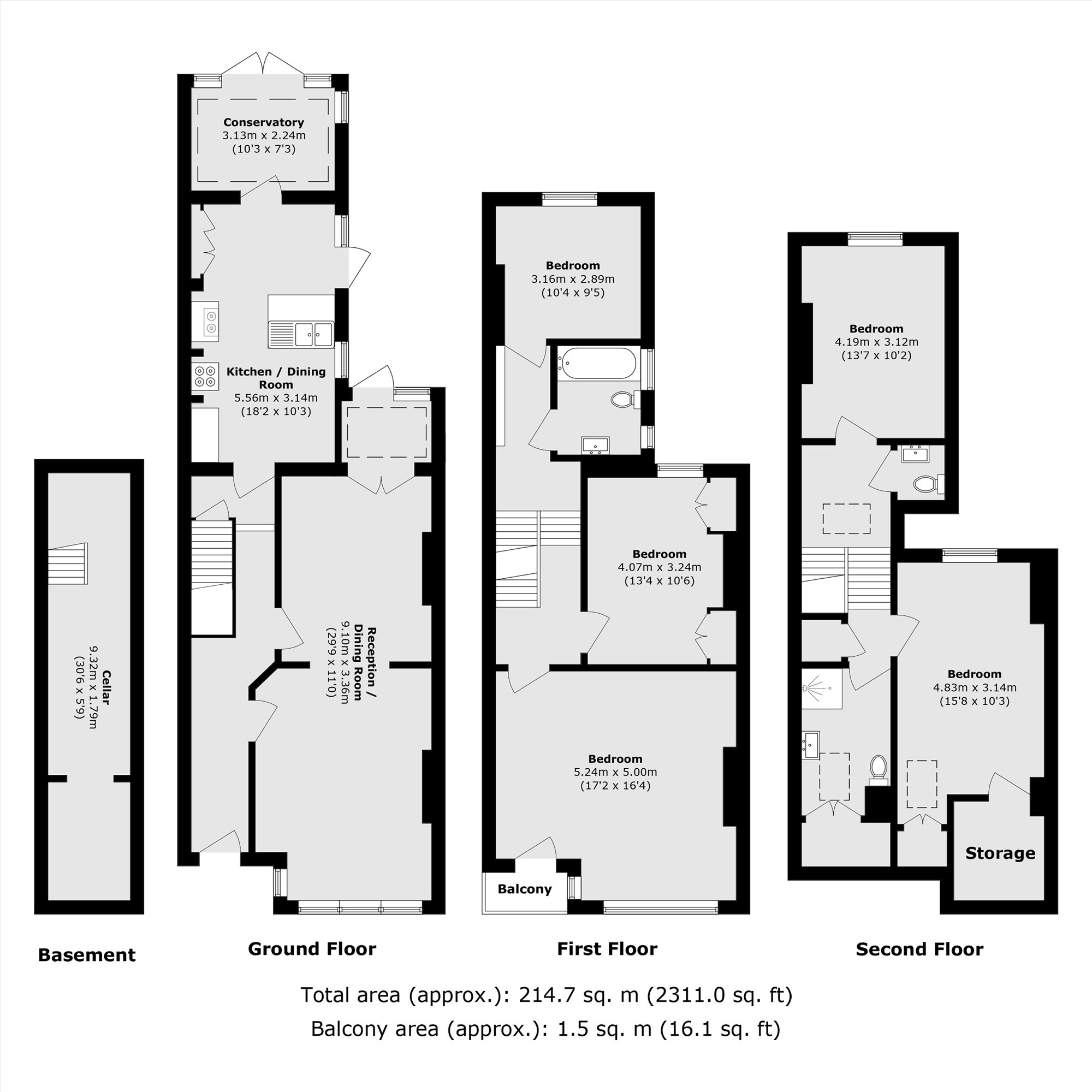 156, Putney Bridge Road, London floorplan