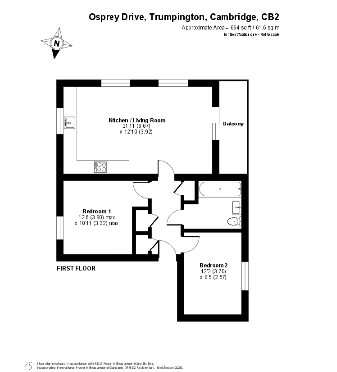 123, Osprey Drive, Trumpington, Cambridge floorplan