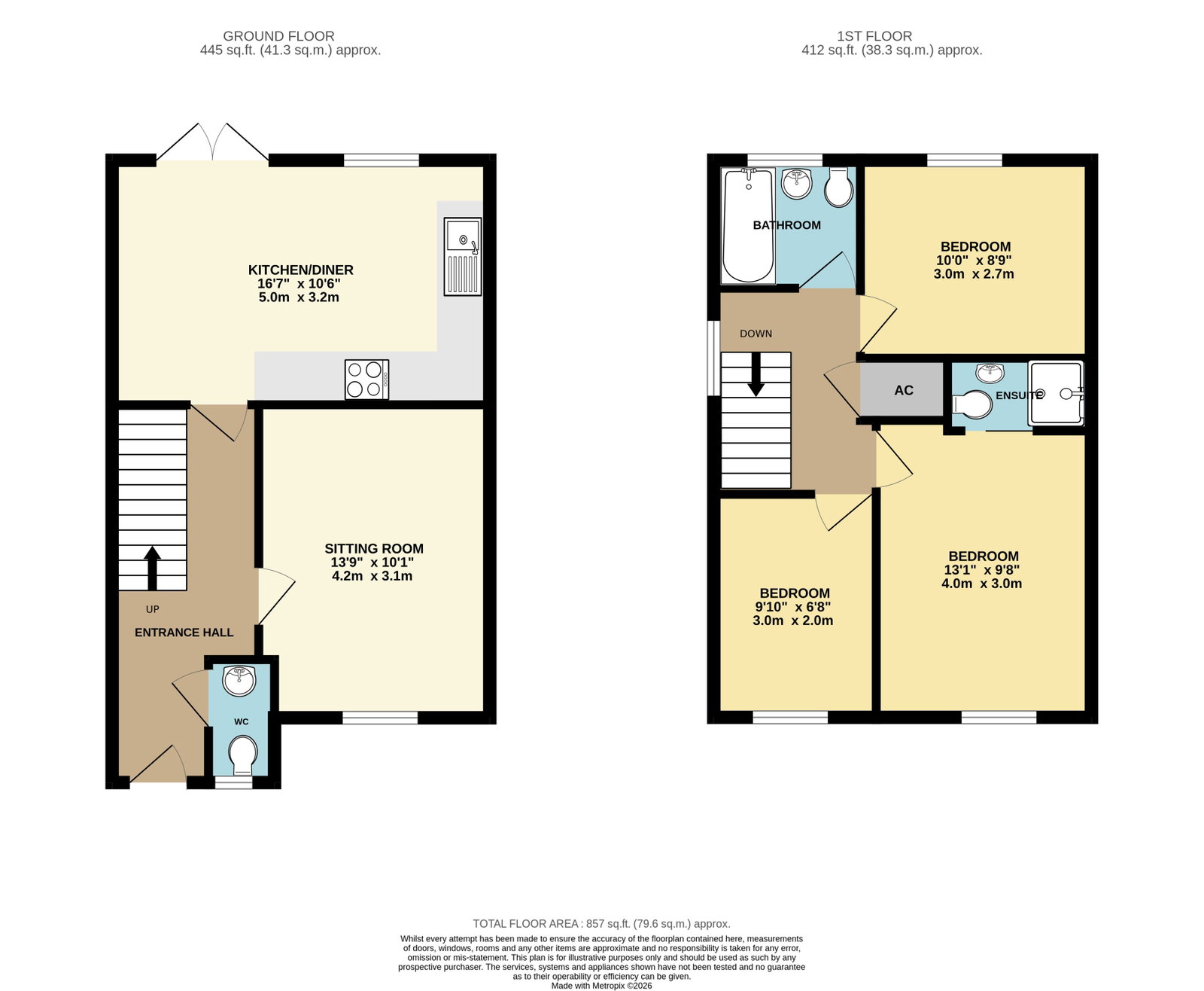 22, Brookmill Close, Malvern floorplan