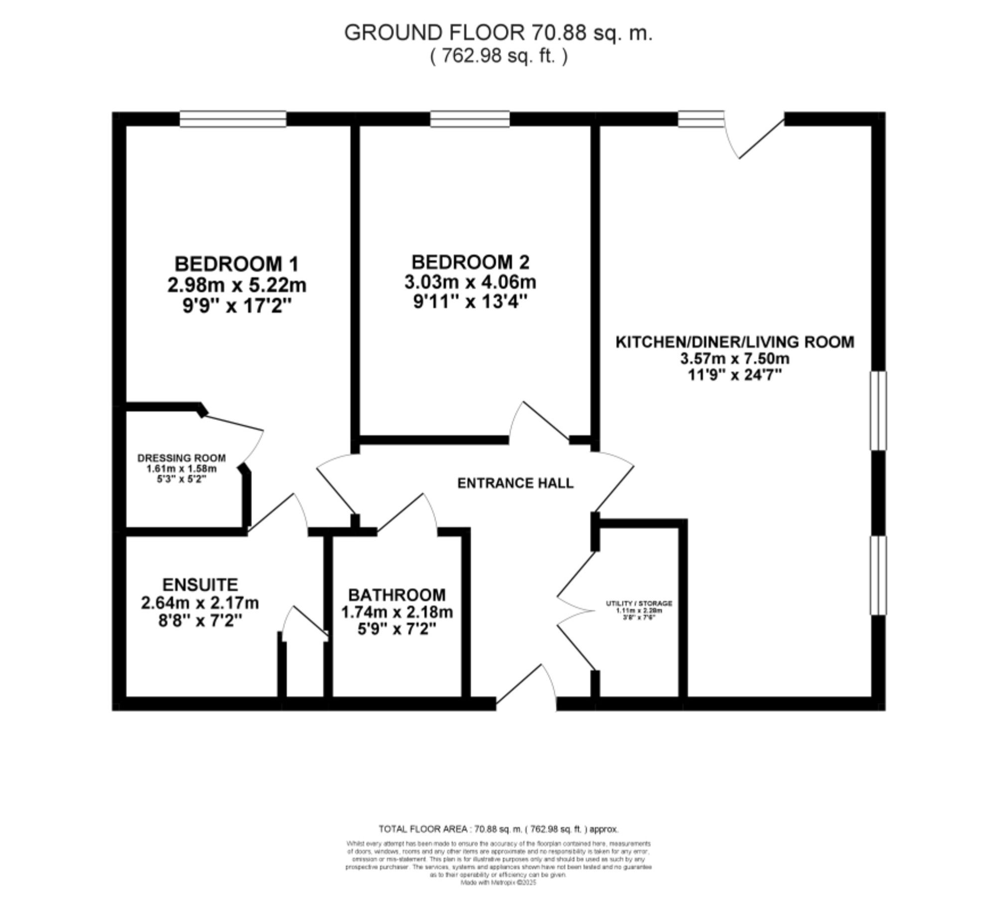 44 Joules Place Stafford Street, Market Drayton floorplan