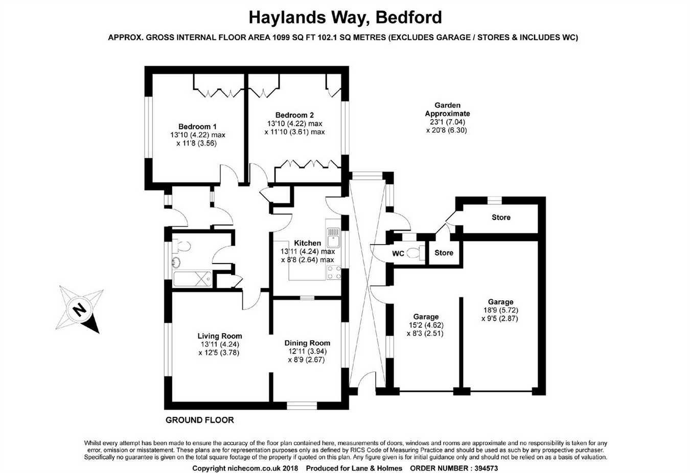 2 Bedrooms Detached bungalow for sale in Haylands Way, Bedford MK41