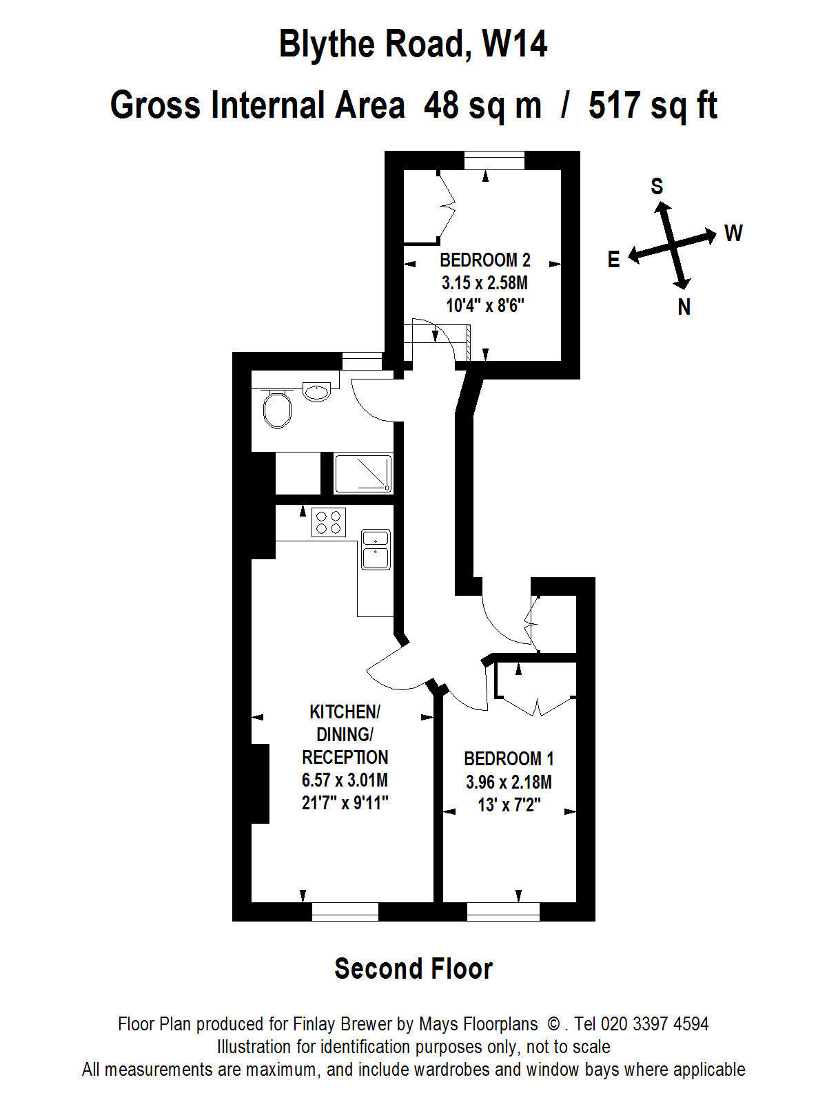 2 Bedrooms Flat to rent in Blythe Road, London W14