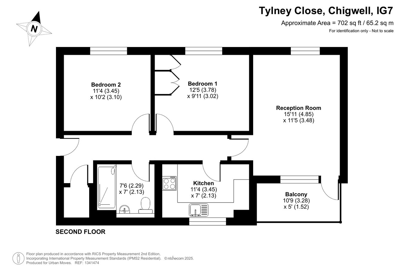 Flat Nineteen, Tylney Close, London floorplan