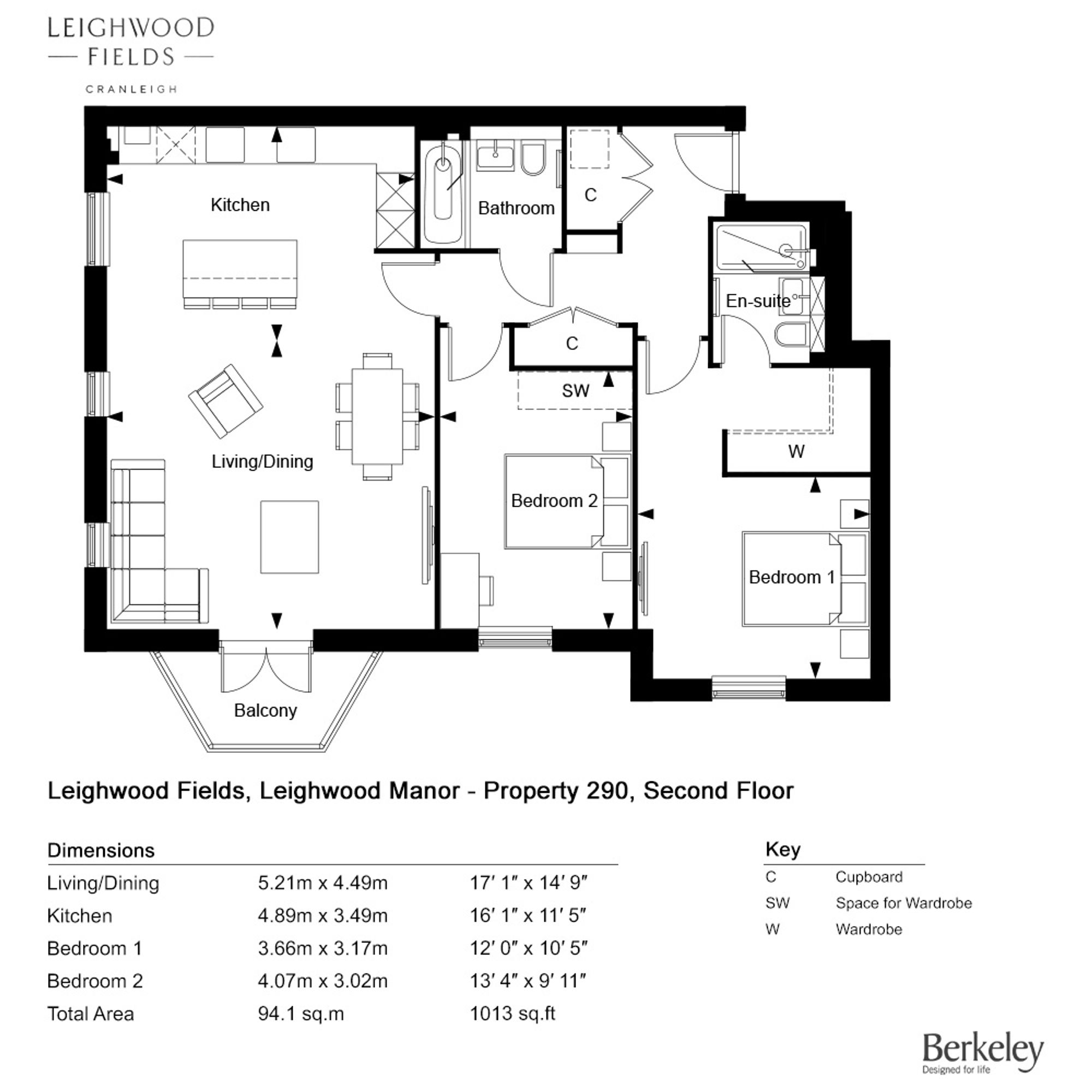 Leighwood Manor - Plot 290, The Orchards, Cranleigh floorplan