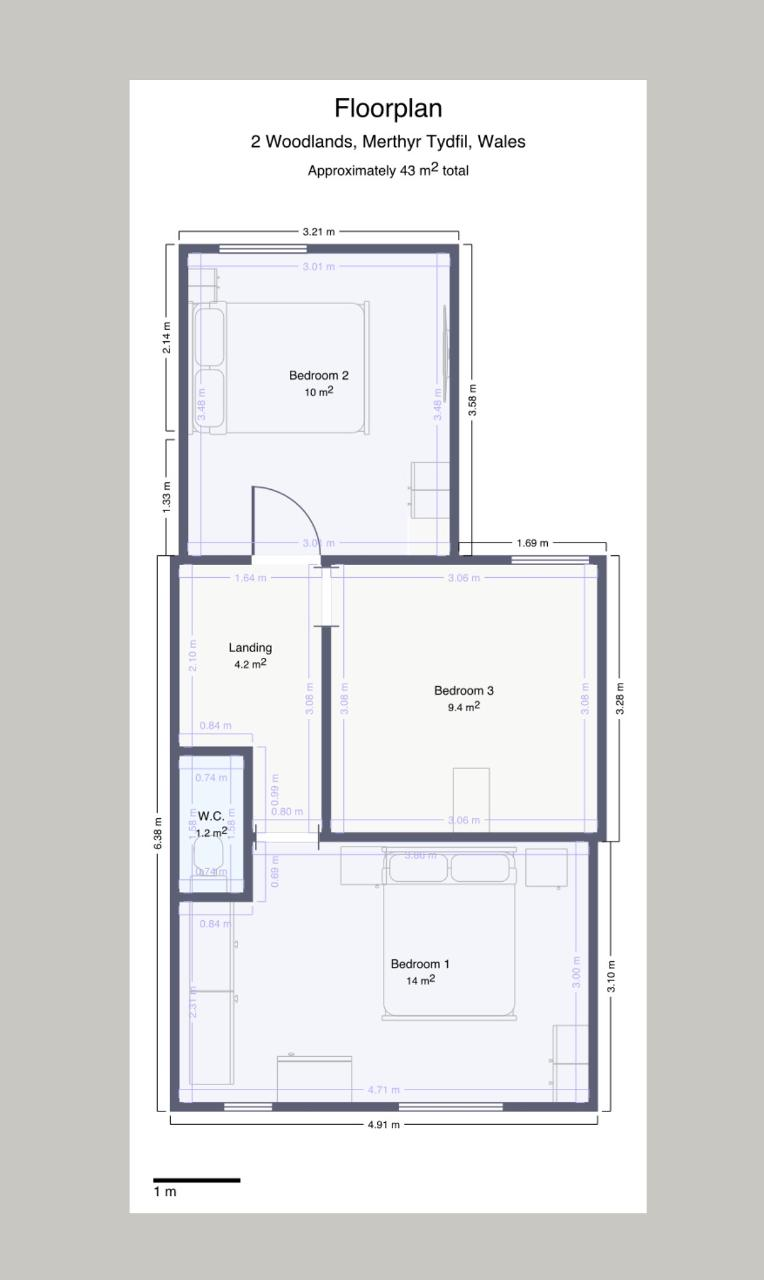 2, Woodlands, Merthyr Tydfil floorplan