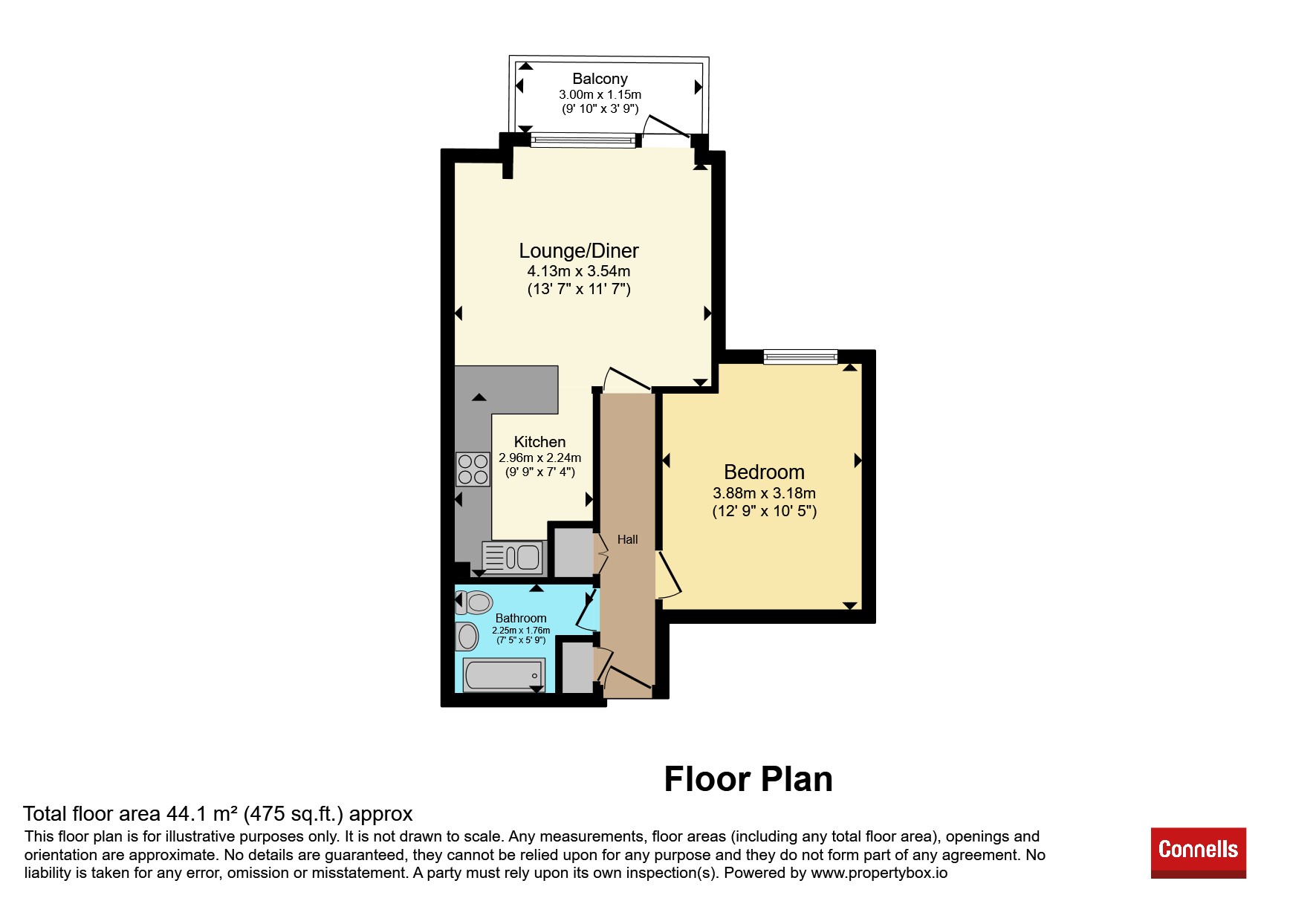 Flat 3, Apsley Court, 60, Wellington Road, Bournemouth floorplan