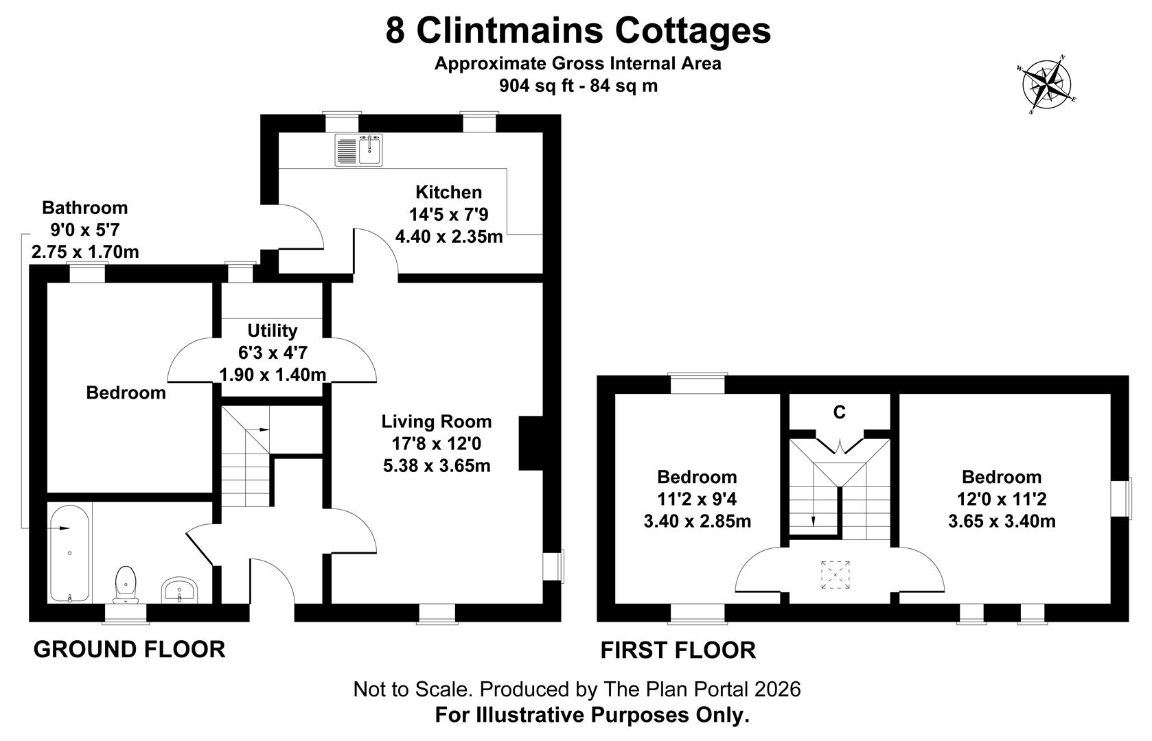 8 Clintmains Cottages, Clintmains, Melrose floorplan