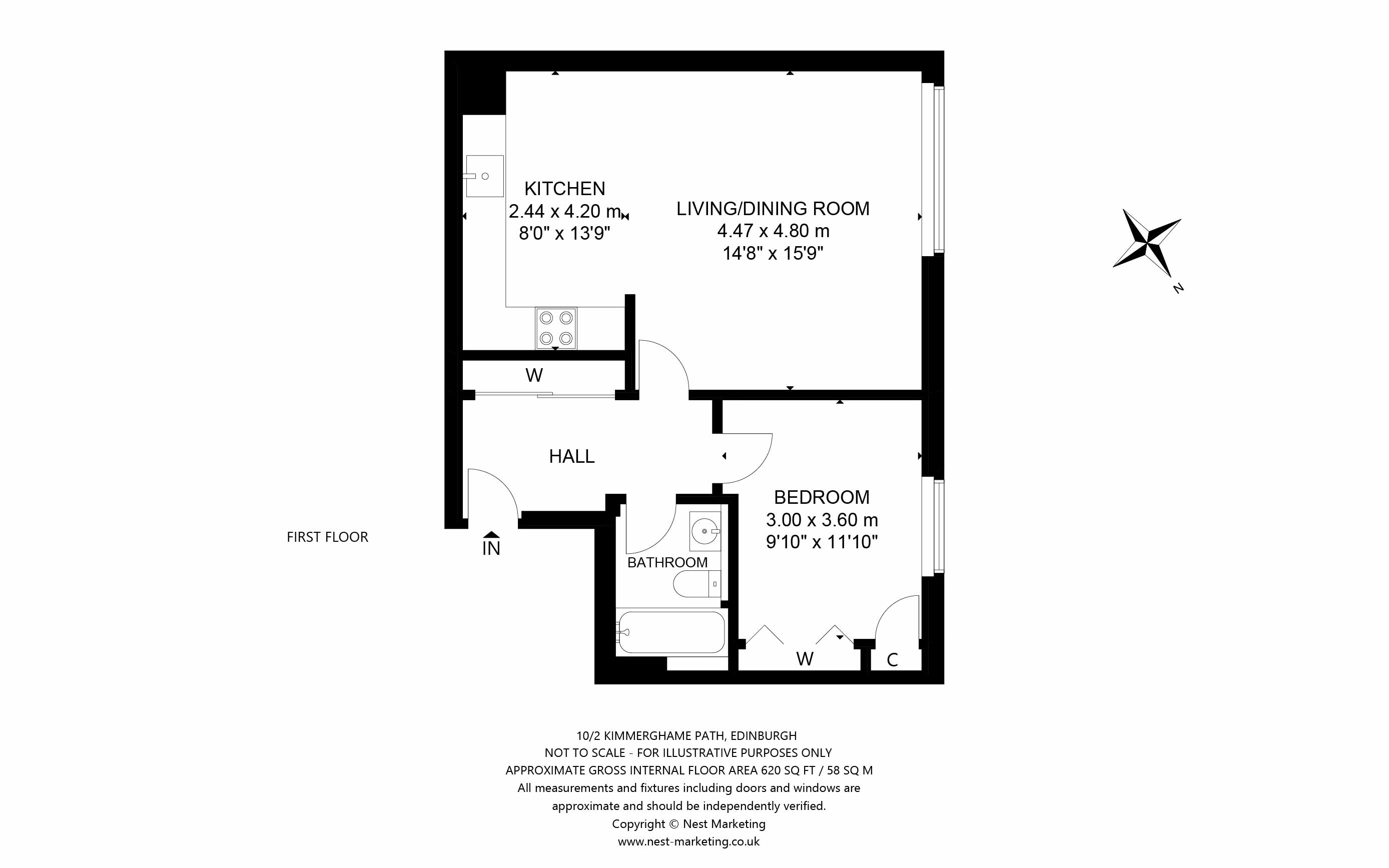 10/2, Kimmerghame Path, Edinburgh floorplan