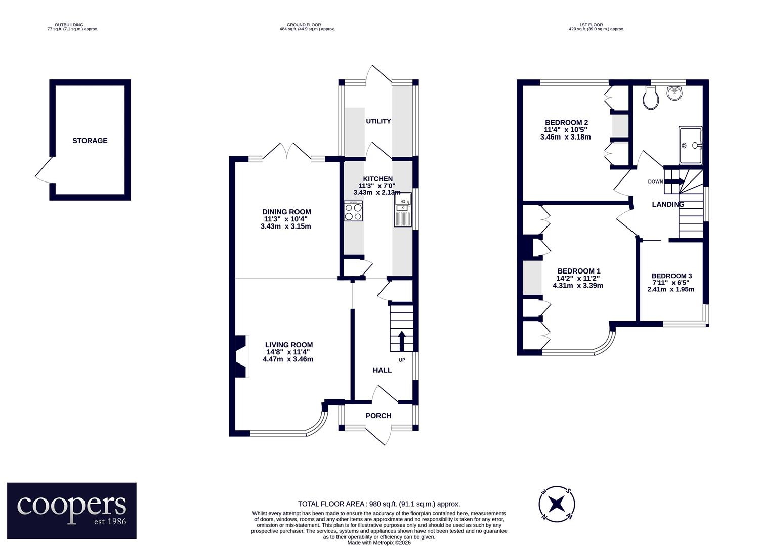 213, Windsor Avenue, Uxbridge floorplan