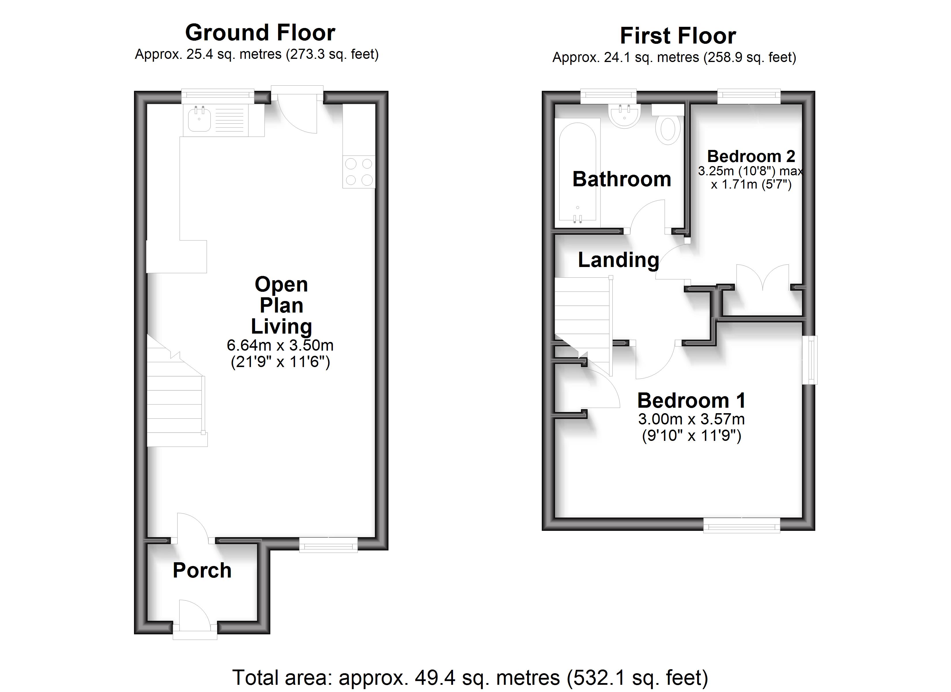 44, Henderson Way, Horsham floorplan