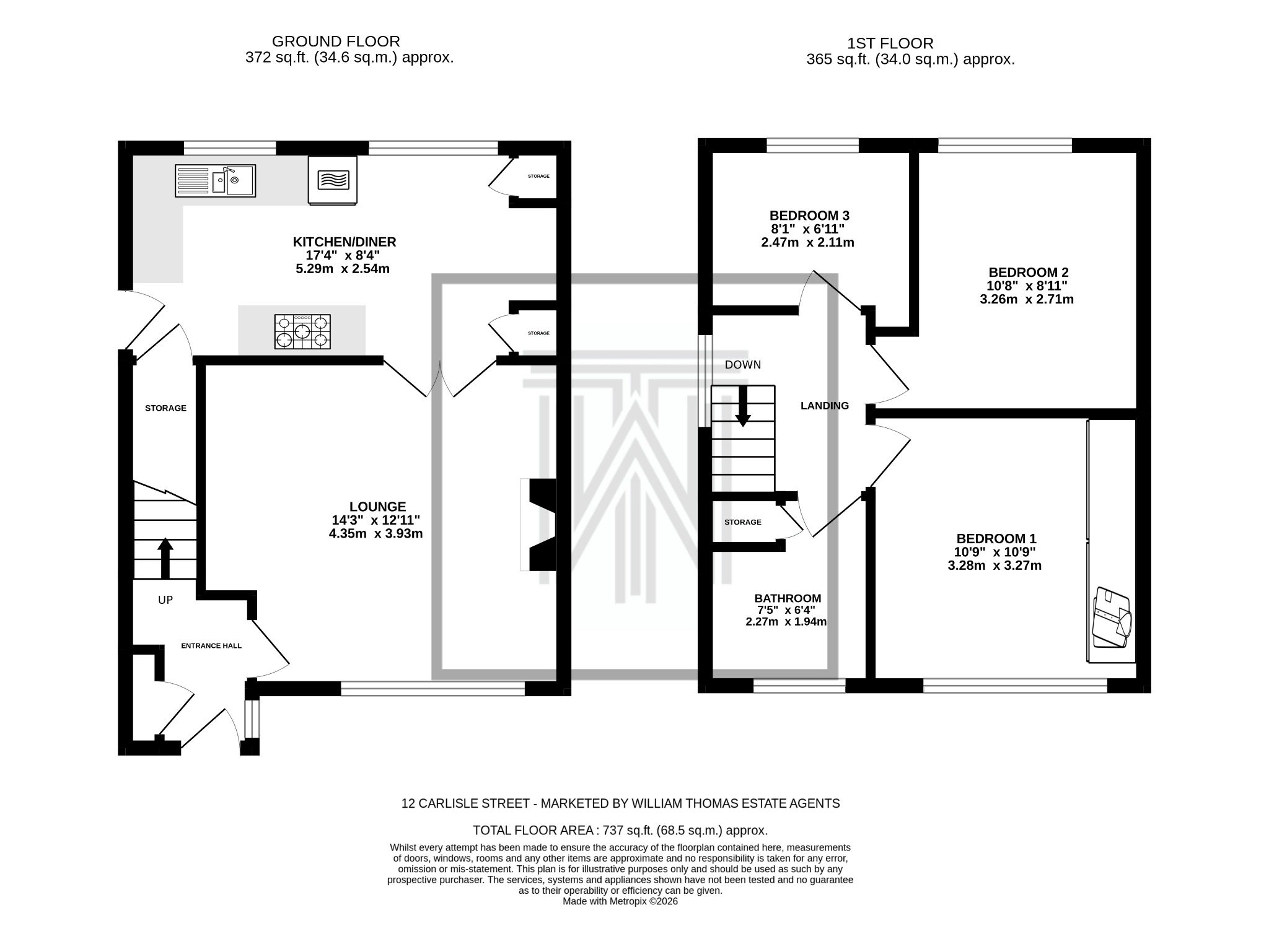 12, Carlisle Street, Bromley Cross, Bolton, BL7 floorplan