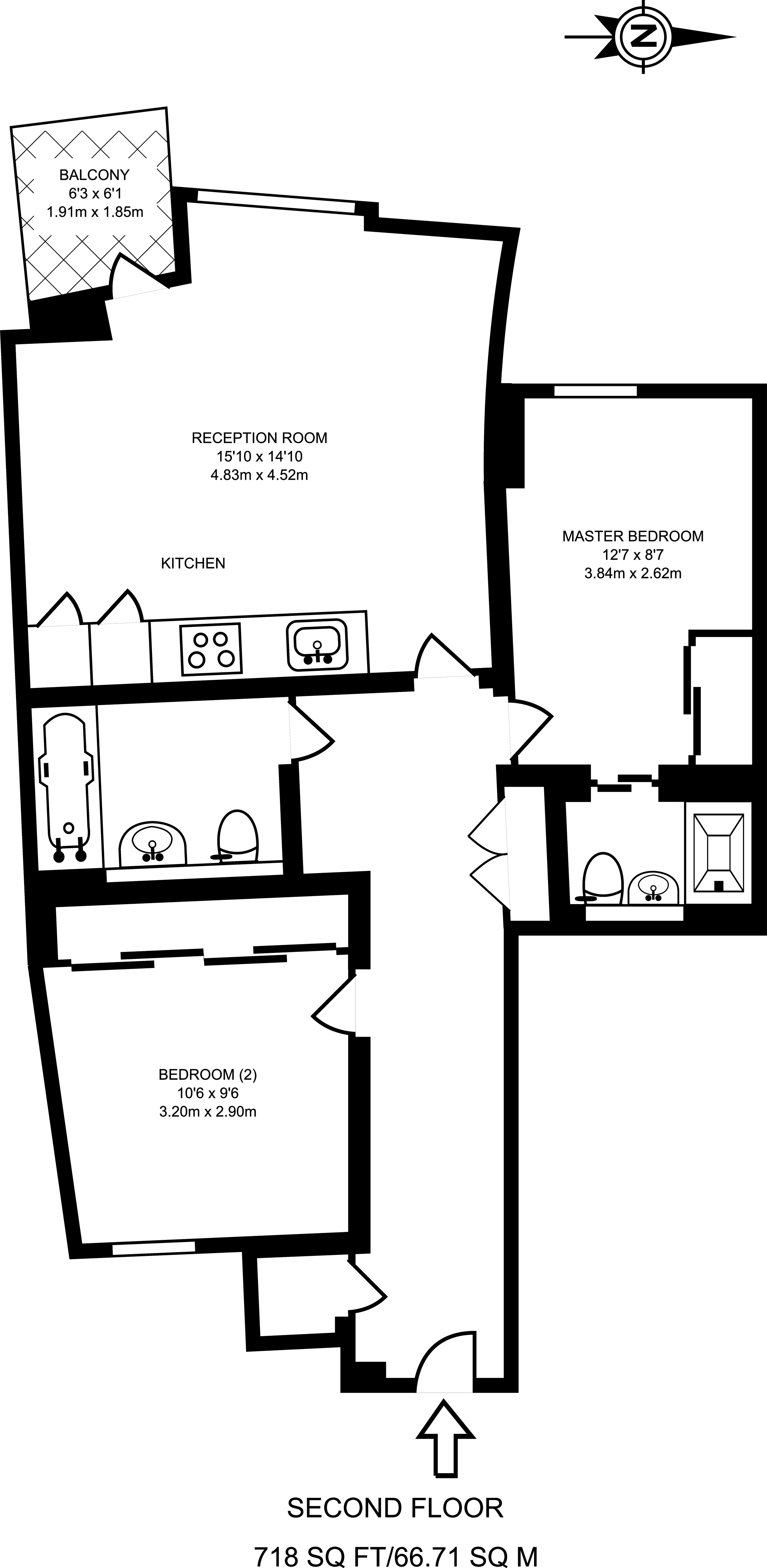 2 Bedrooms Flat to rent in Prebend Street, Angel N1