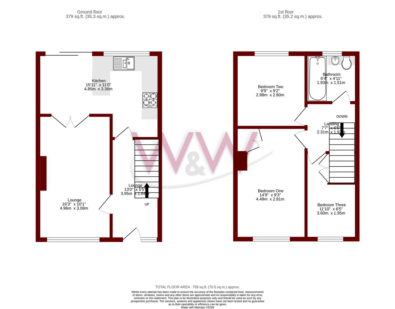 14, Cambrian Walk, Fareham floorplan