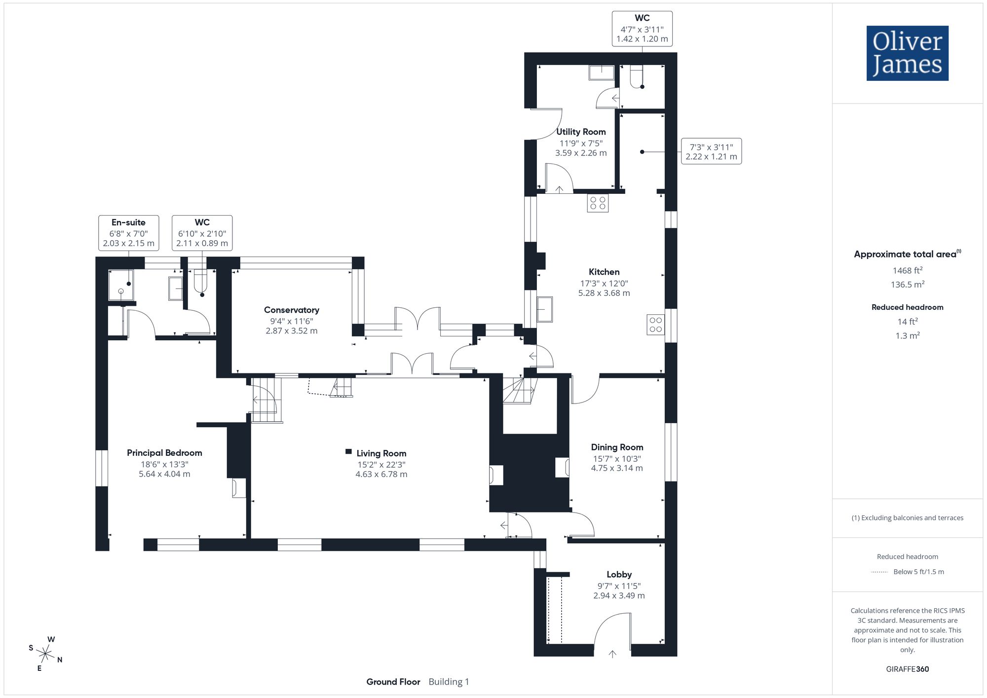 Three Horse Shoes Cottage, Huntingdon floorplan