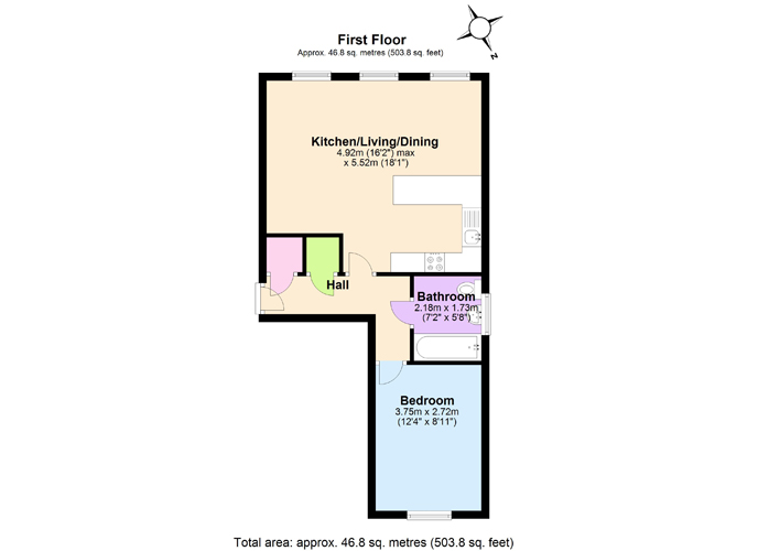 TERRIFIC 1 BED - Tallow Close, Dagenham, Essex floorplan