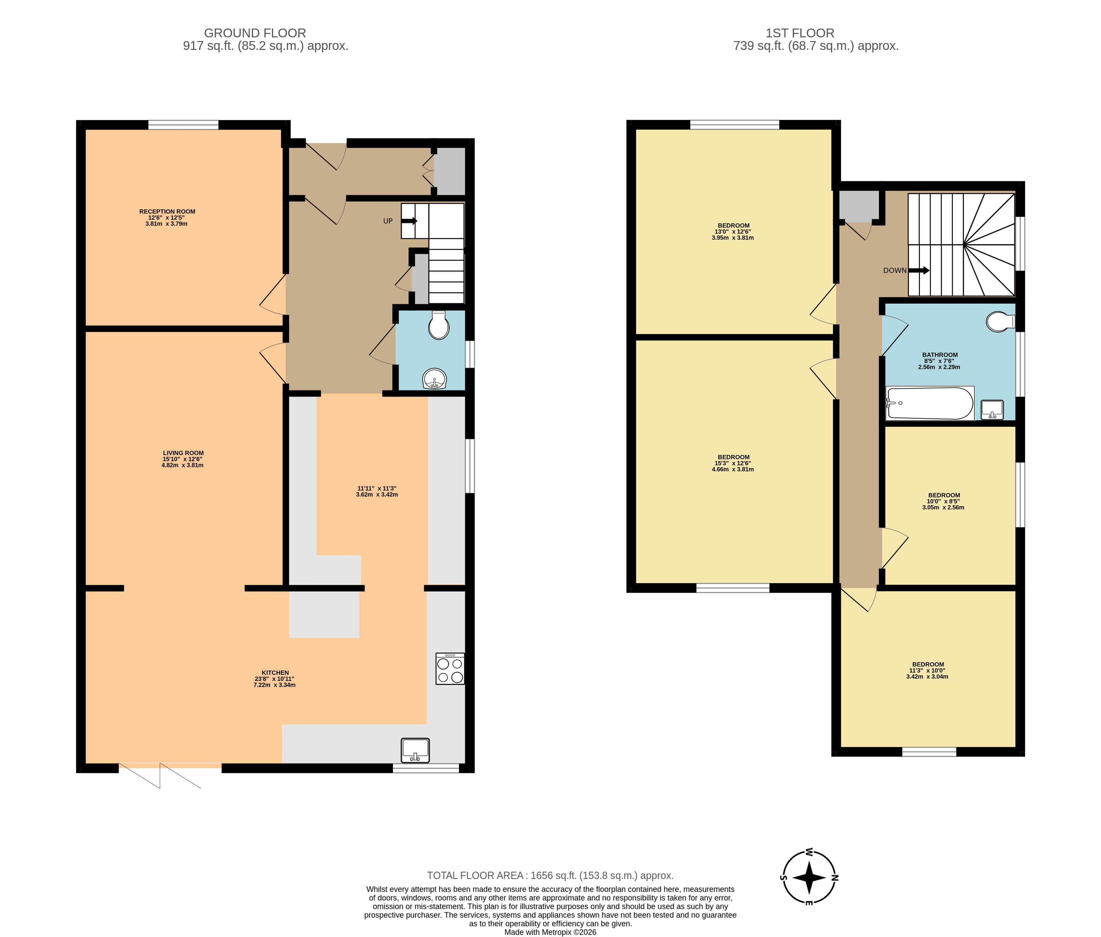 69, River Avenue, Palmers Green  floorplan