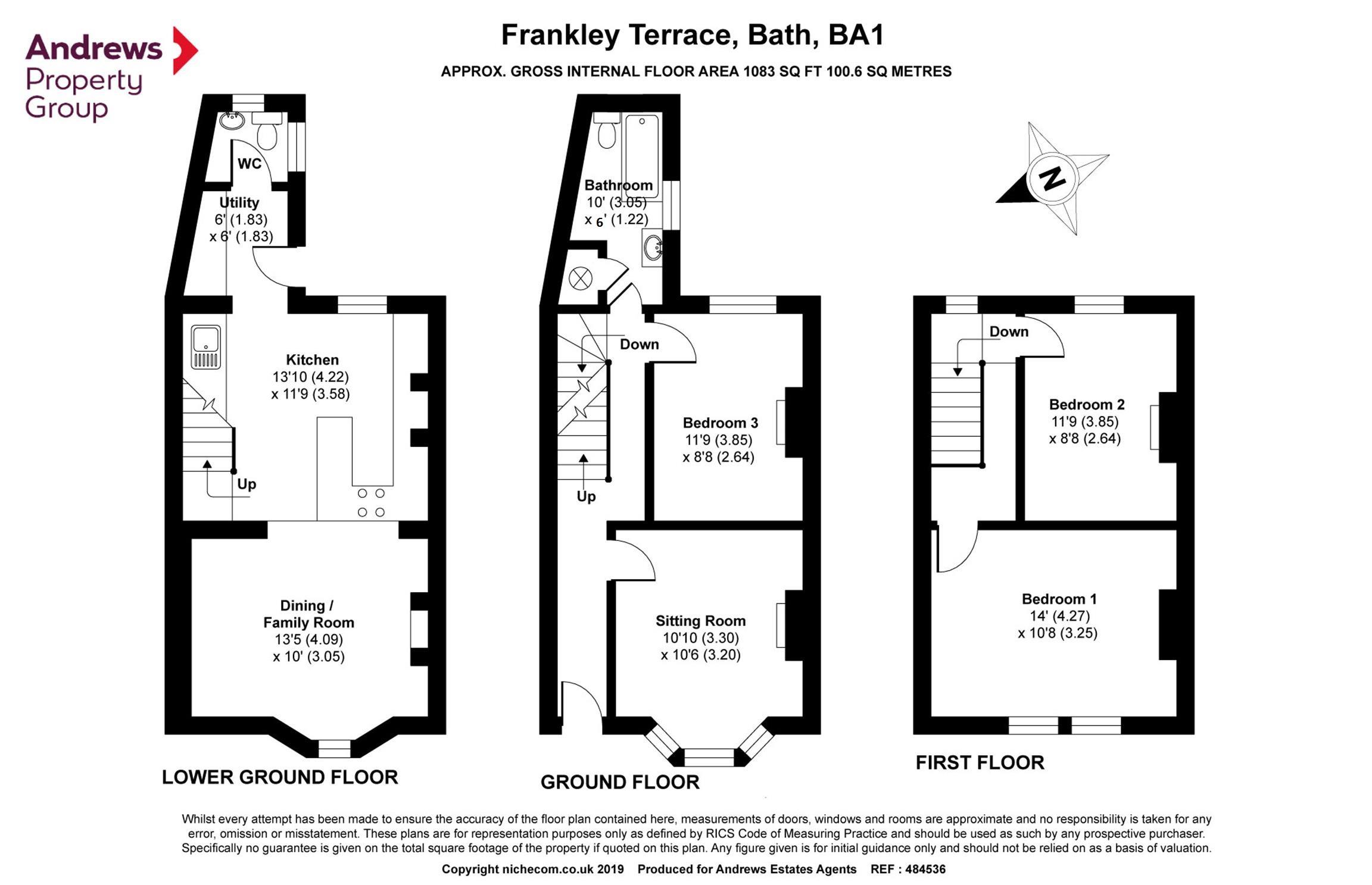 3 Bedrooms Terraced house for sale in Frankley Terrace, Bath, Somerset BA1