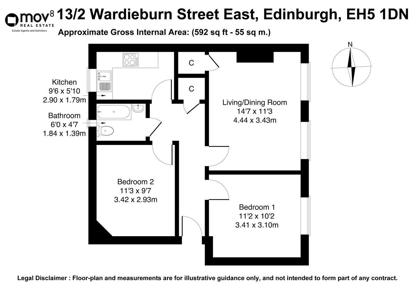 13/2, Wardieburn Street East, Edinburgh floorplan