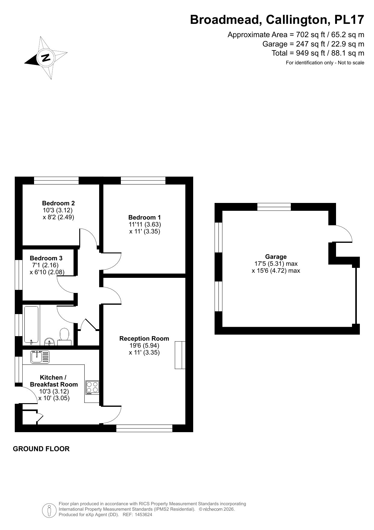 141, Broadmead, Callington floorplan