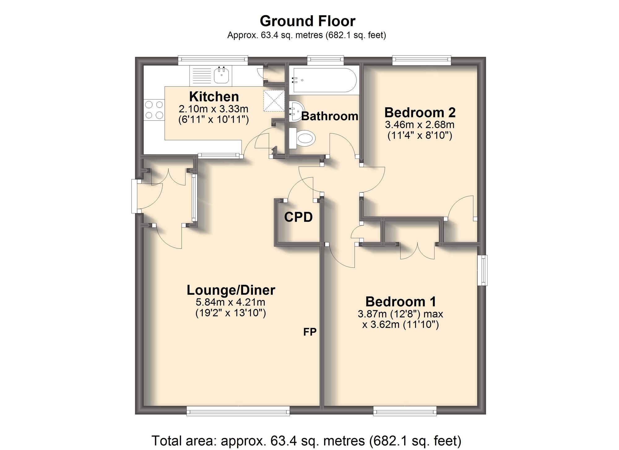 8 Silverdale Court, Sheffield floorplan