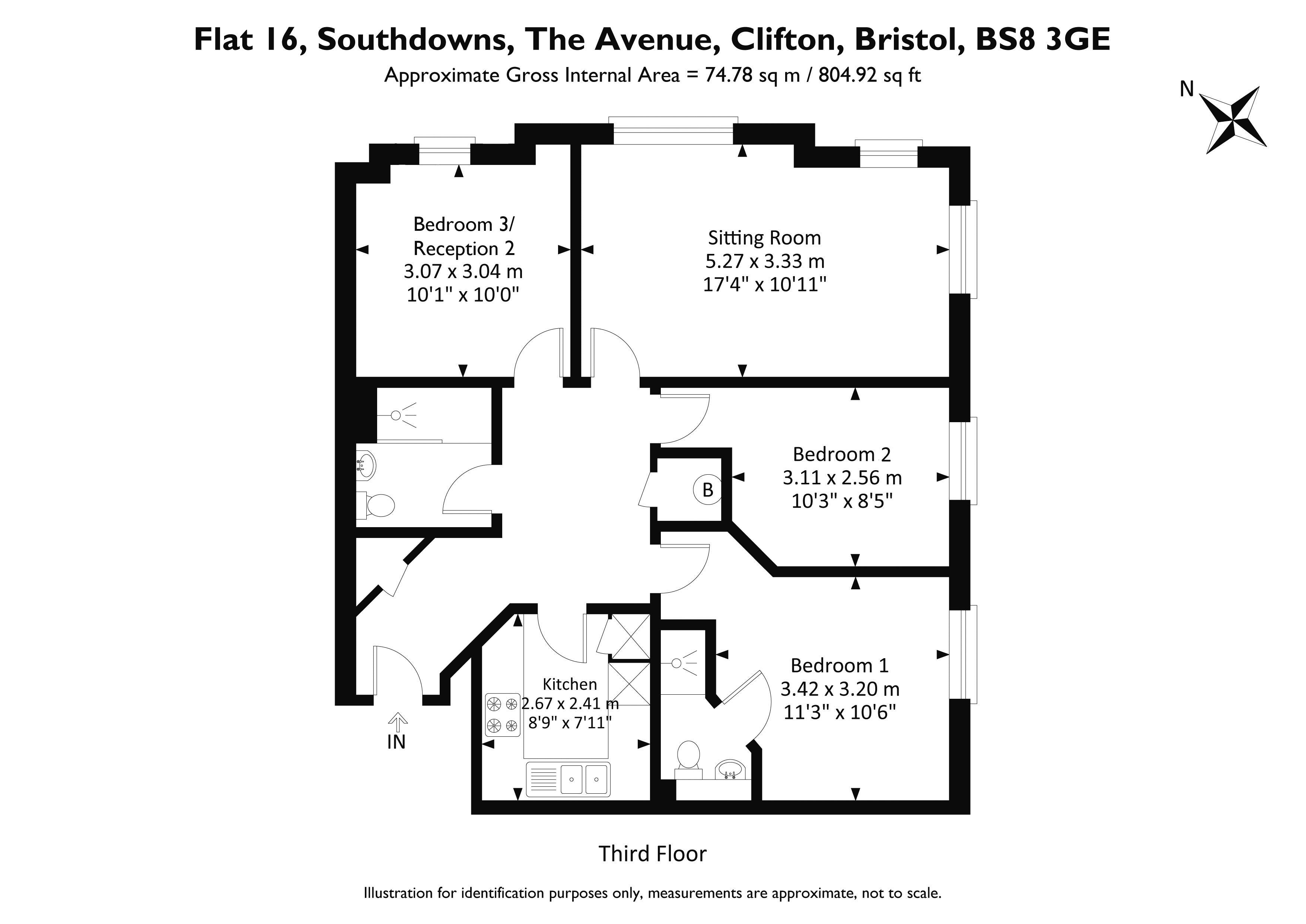16 Southdowns, The Avenue, Bristol floorplan