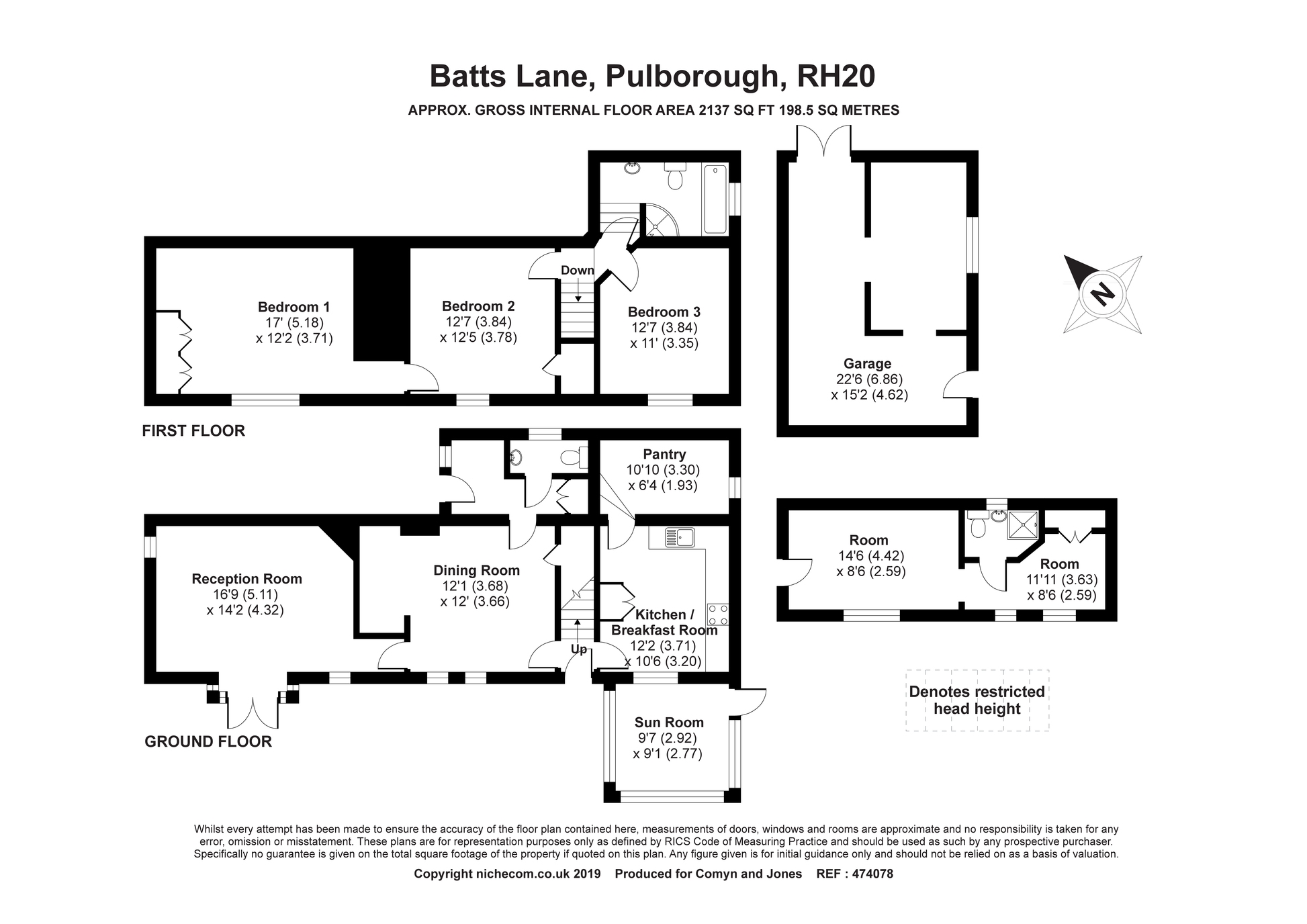 3 Bedrooms Detached house for sale in Batts Lane, Pulborough RH20