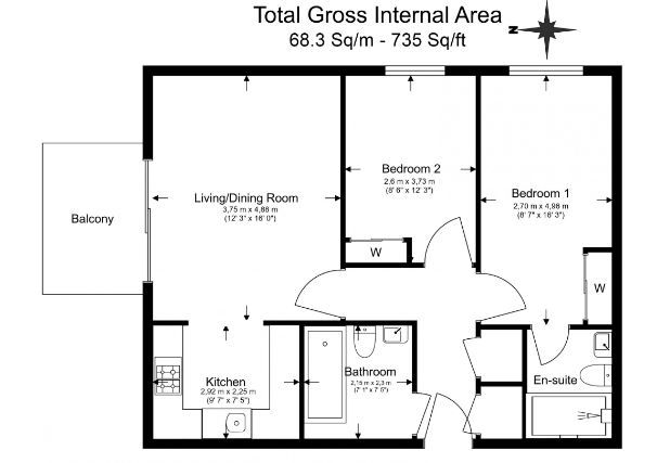 Vantage Building,Flat 509, Station Approach, Hayes floorplan