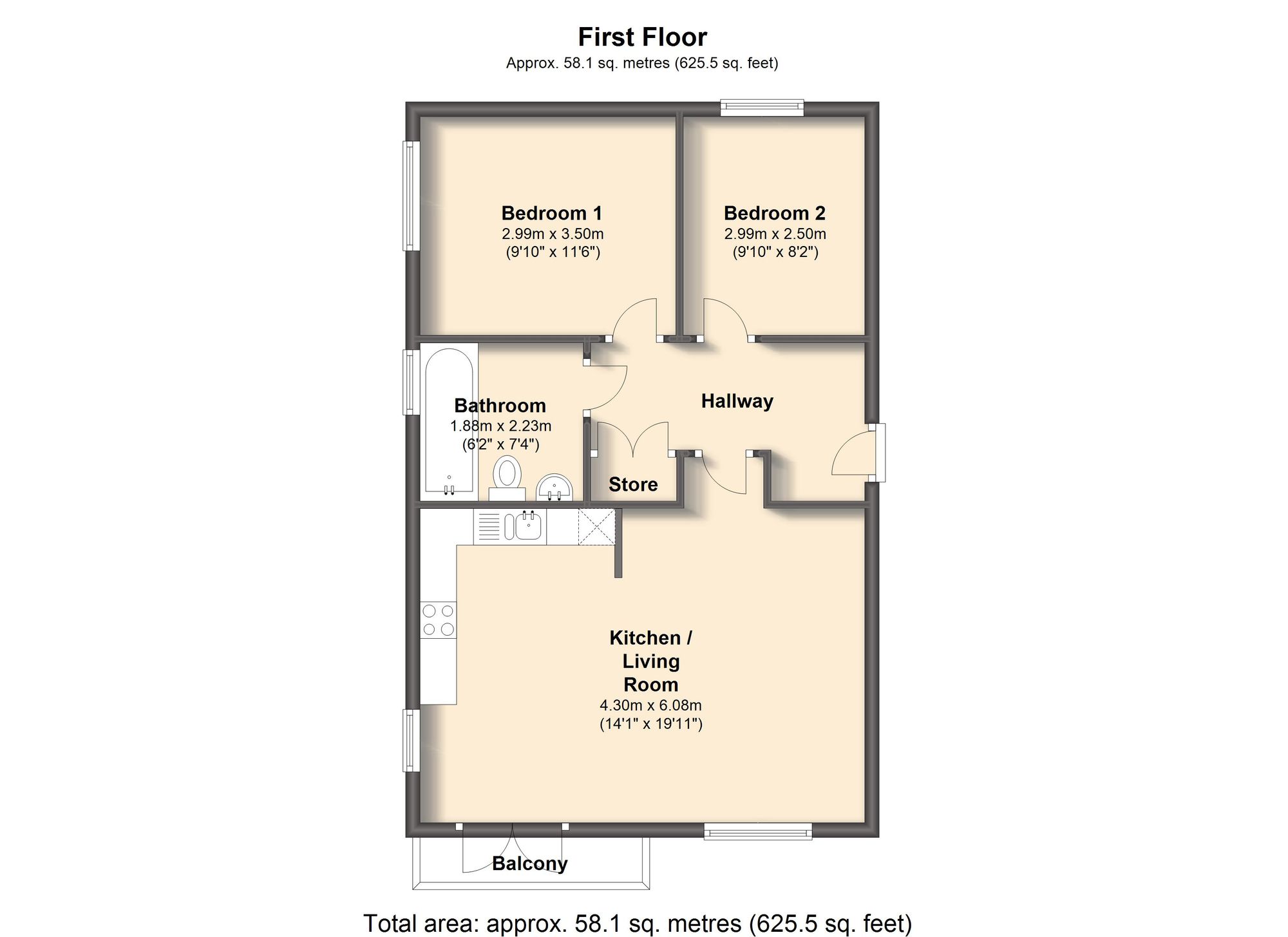 8 Park Grange Court, Sheffield floorplan