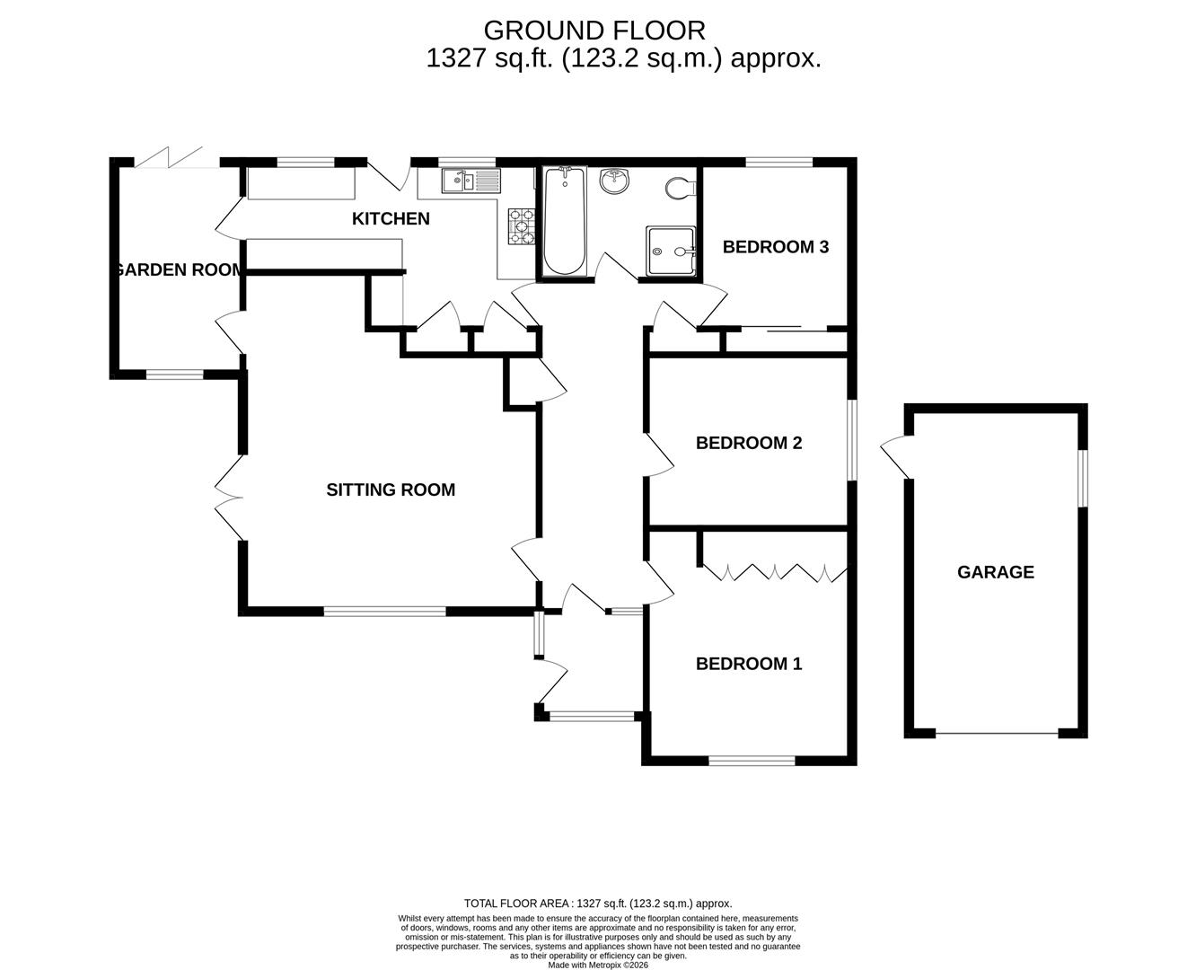 3, Axe Valley Close, Axminster floorplan