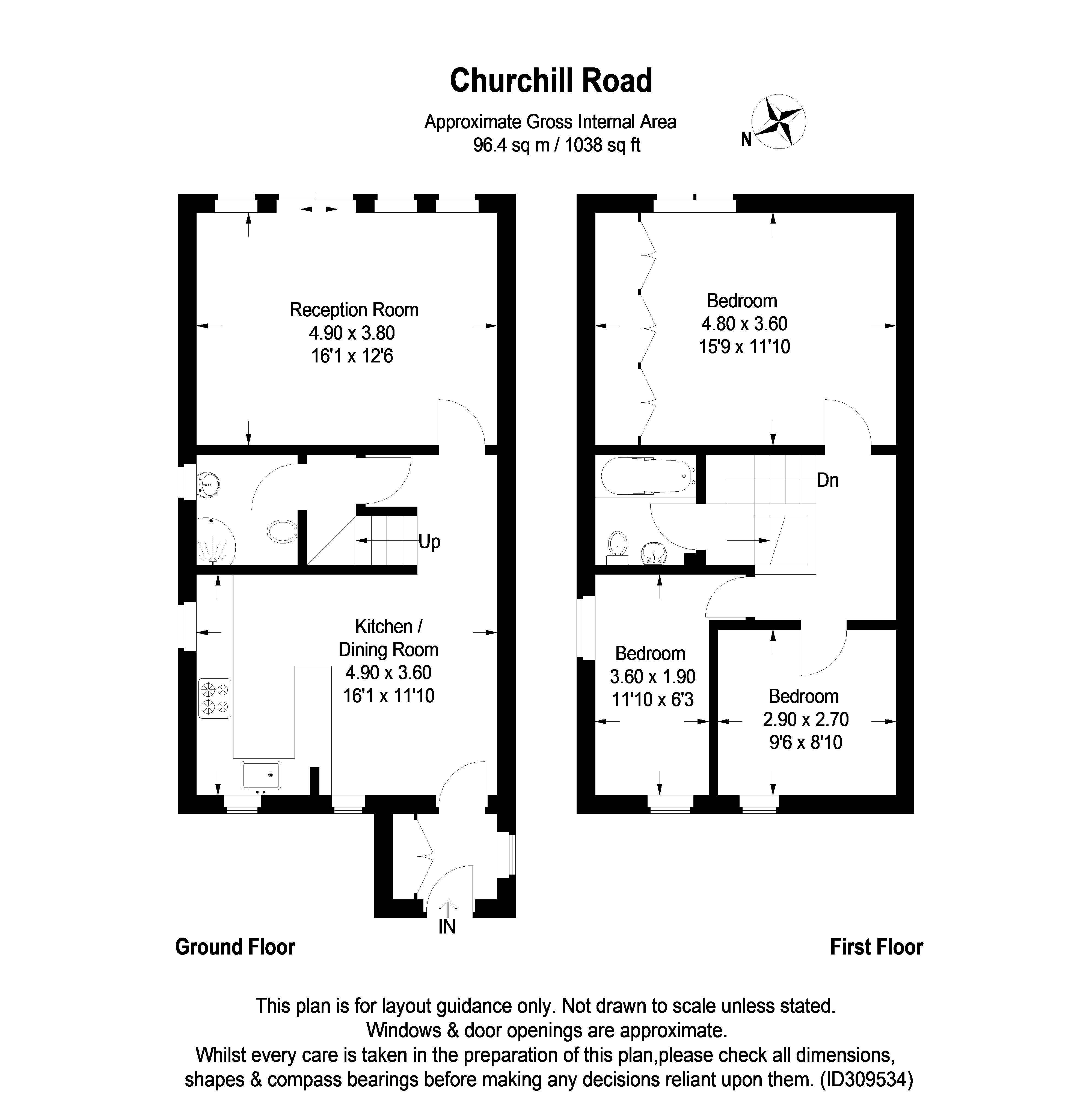 Churchill Road, St.Albans AL1, 3 bedroom terraced house to rent