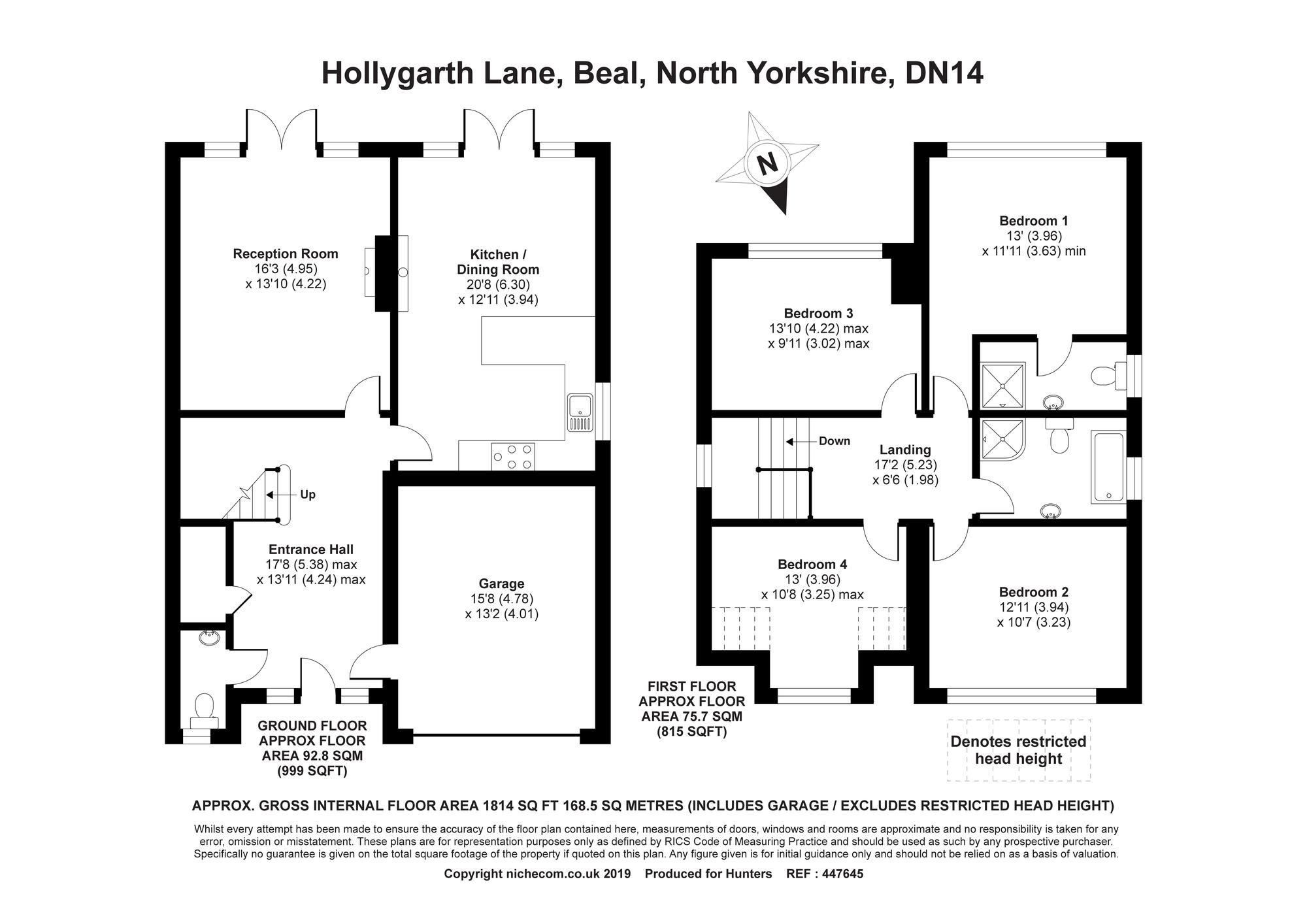 4 Bedrooms Detached house for sale in Penny Stones, Hollygarth Lane, Beal, North Yorkshire DN14