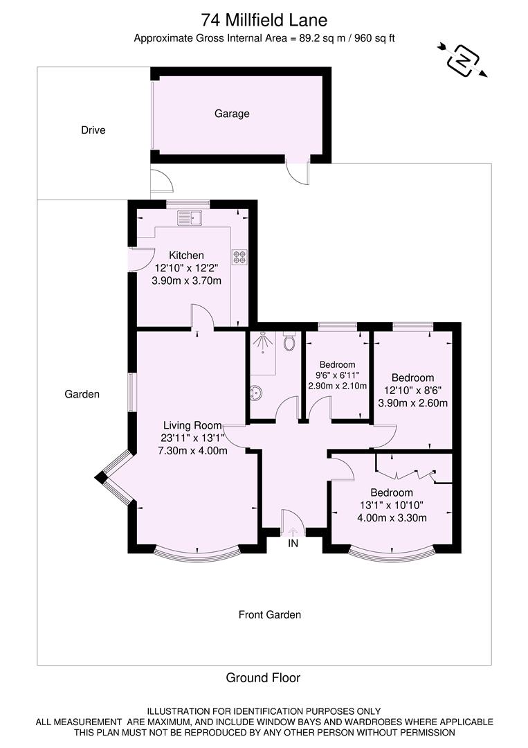 74, Millfield Lane, York floorplan