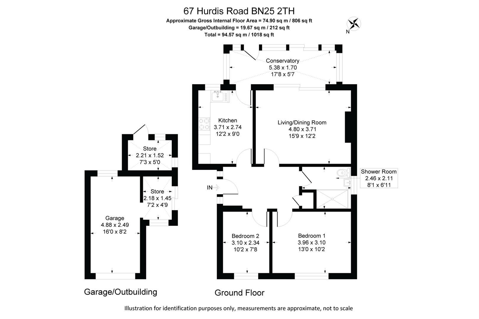 67, Hurdis Road, Seaford floorplan