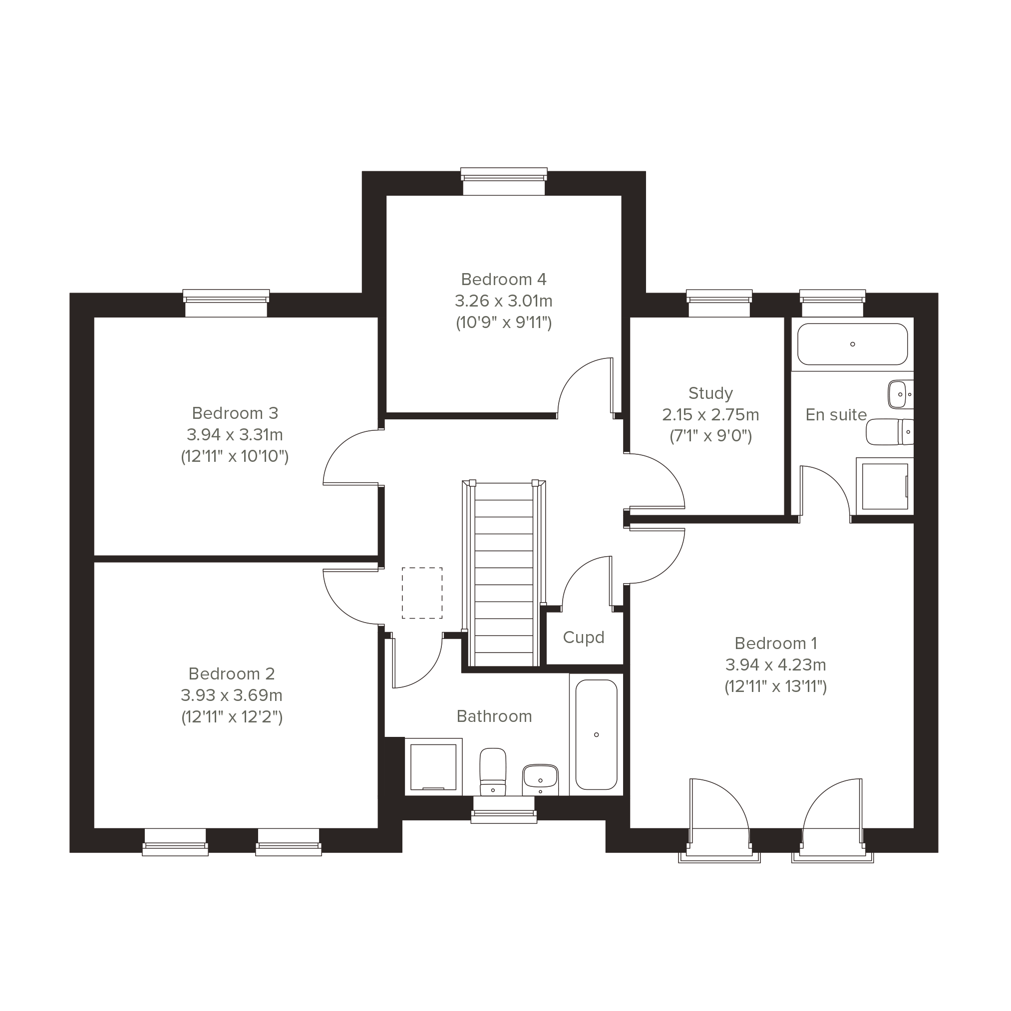 307, Ingleborough Drive, Harrogate floorplan