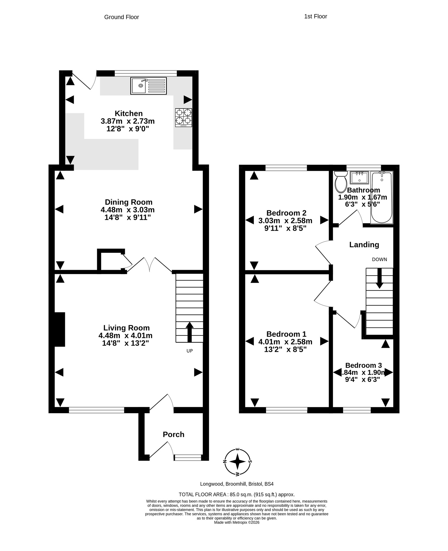 33 Longwood, Bristol floorplan