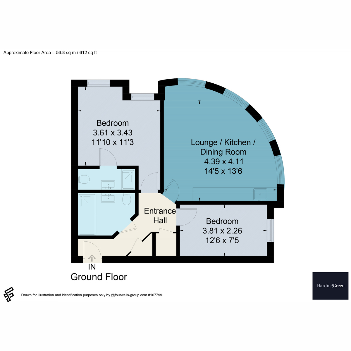 Flat Flat 2, Brampton Place, Walfords Close, Old Harlow floorplan