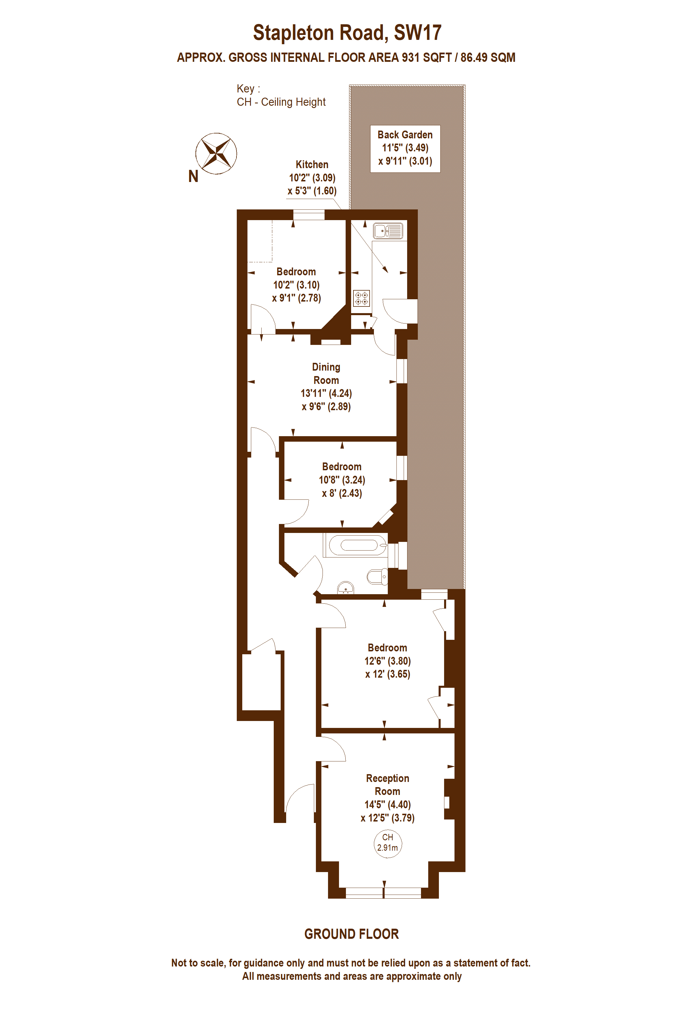 Stapleton Road, London SW17, 3 bedroom flat for sale 61936030