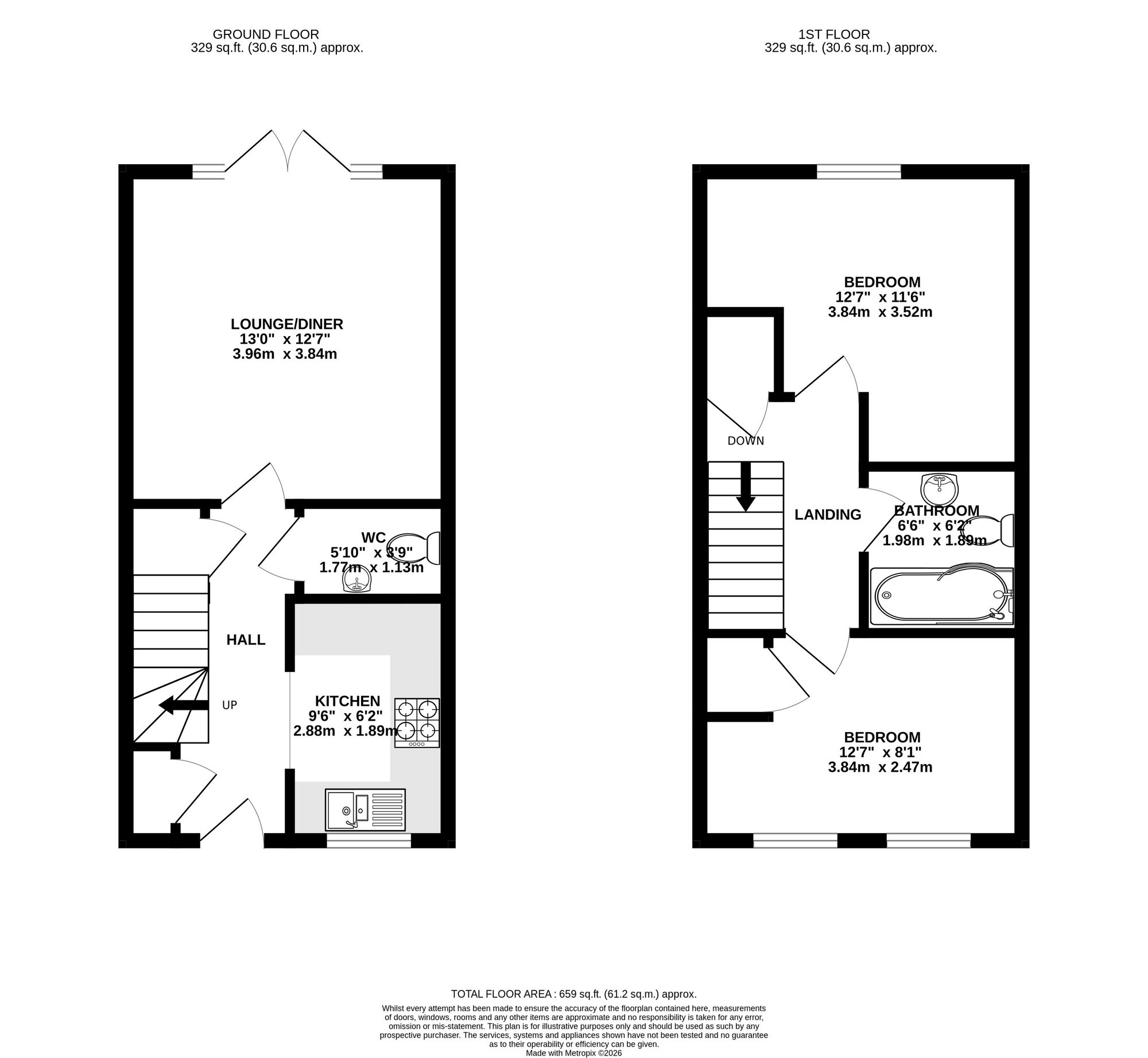 1 Maes Y Felin, Pontypool floorplan