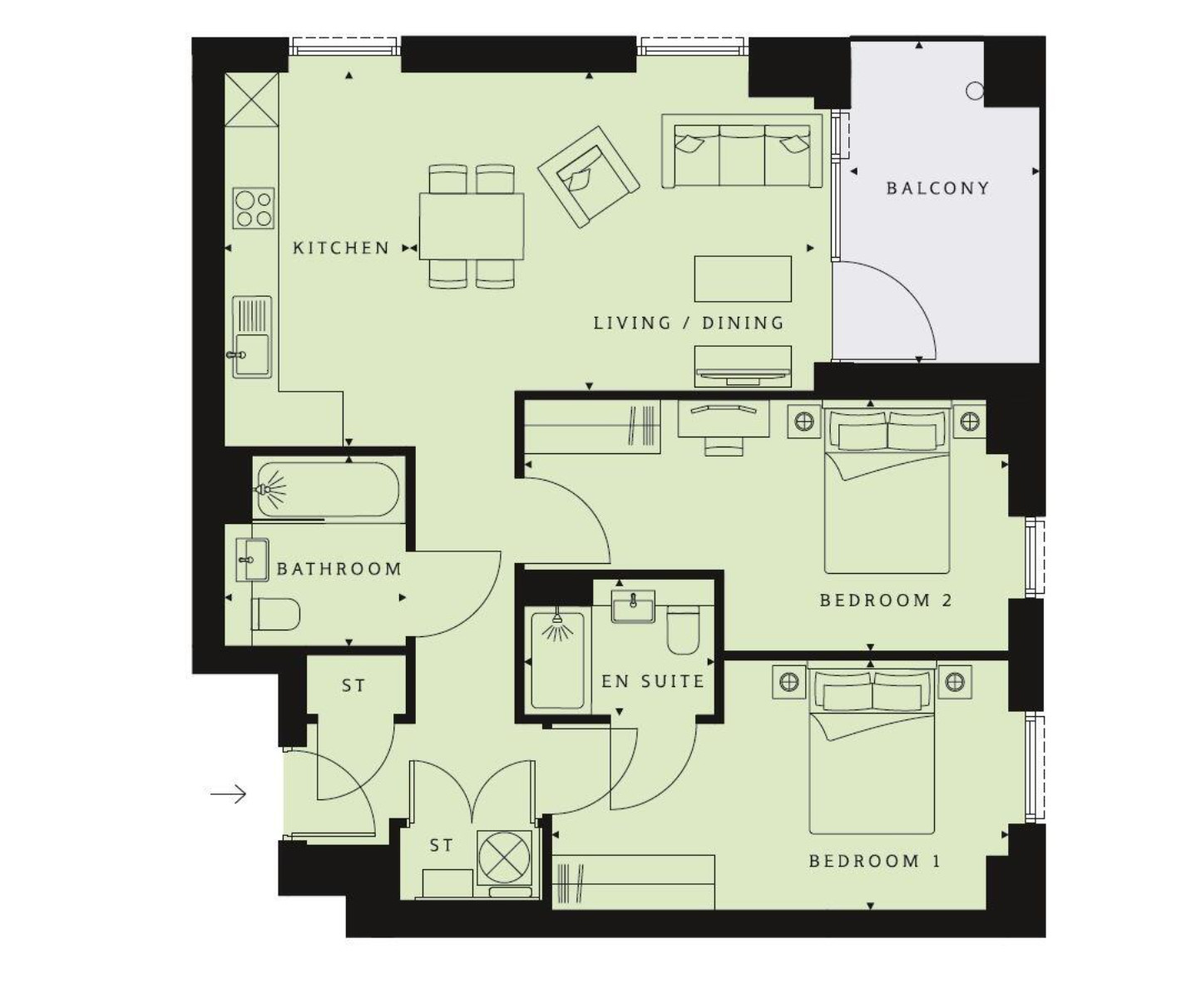 Flat 8, Tabbard Apartments, London floorplan