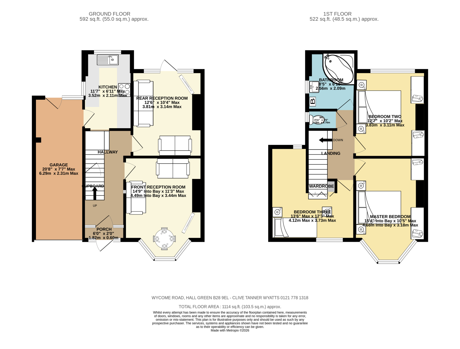 28 Wycome Road, Hall Green, Birmingham floorplan