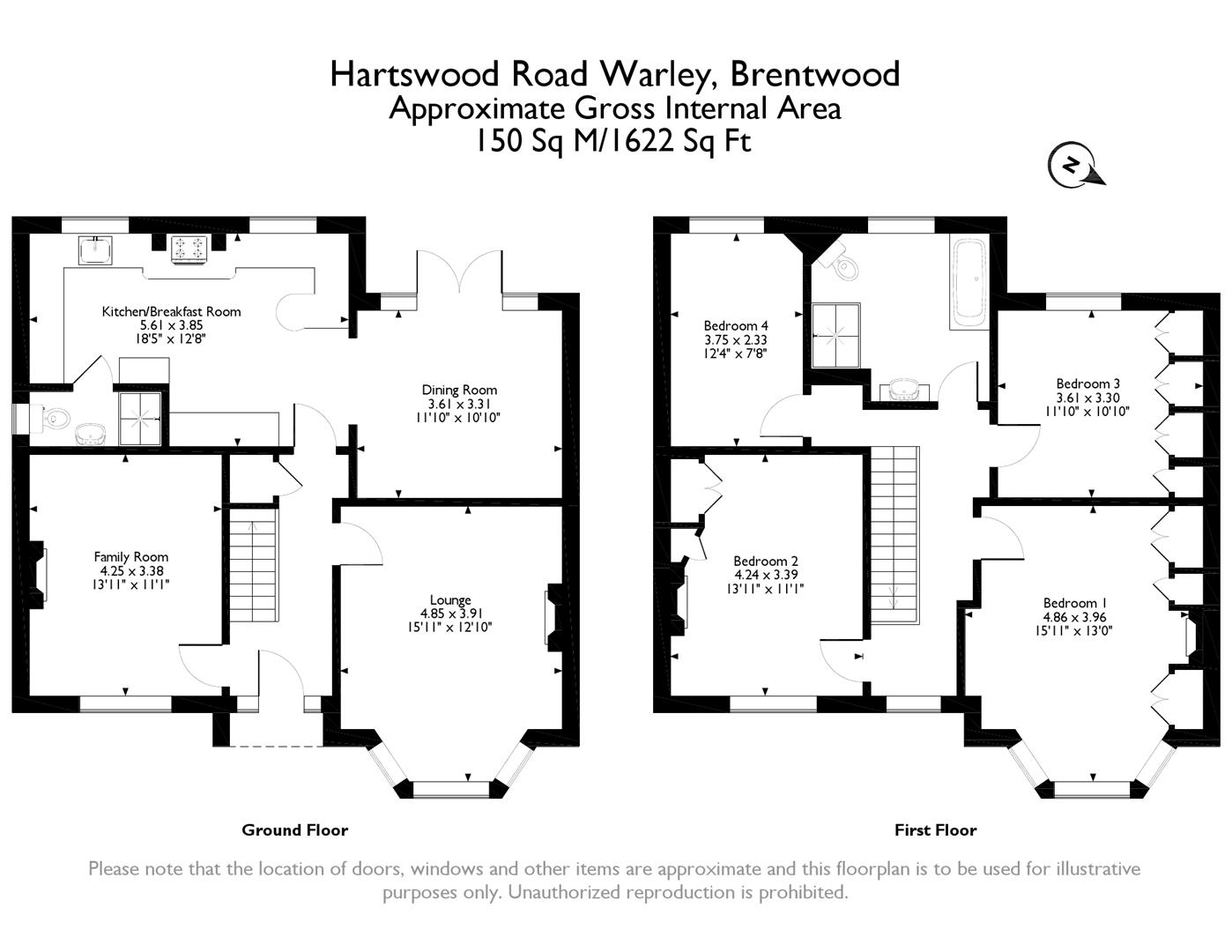 4 Bedrooms Detached house for sale in Hartswood Road, Warley, Brentwood CM14