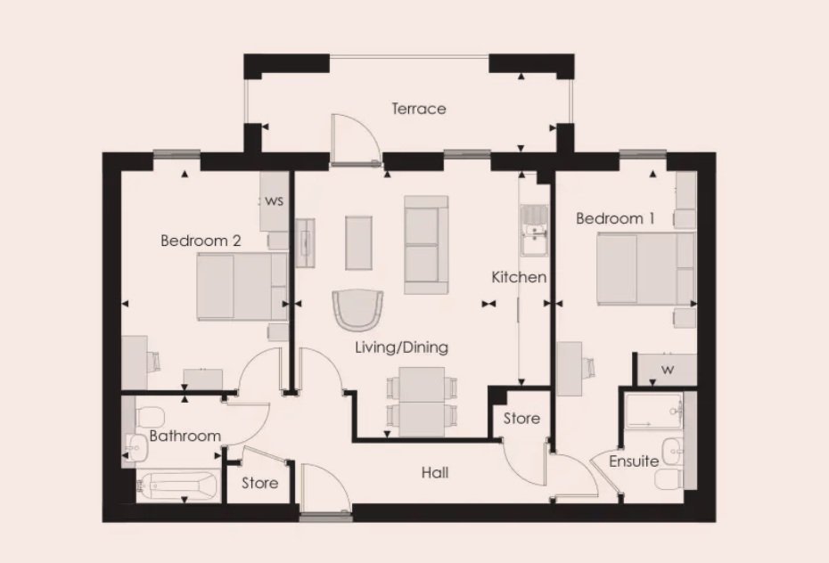 The Galleon Apartments,, Plot 188, Shoeburyness floorplan