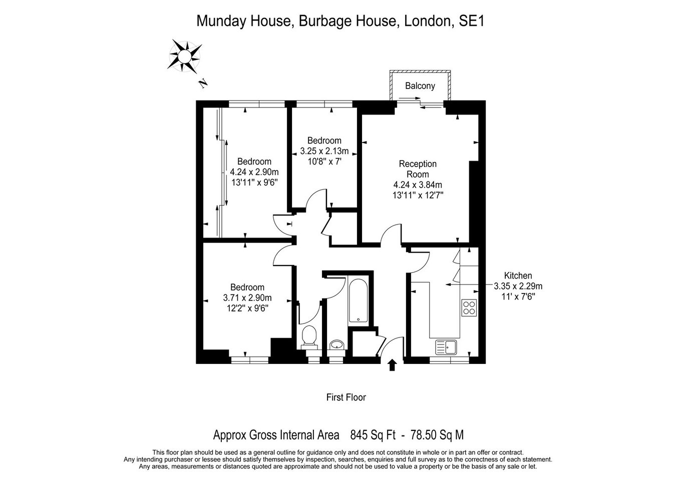 Flat 6, Munday House, London floorplan