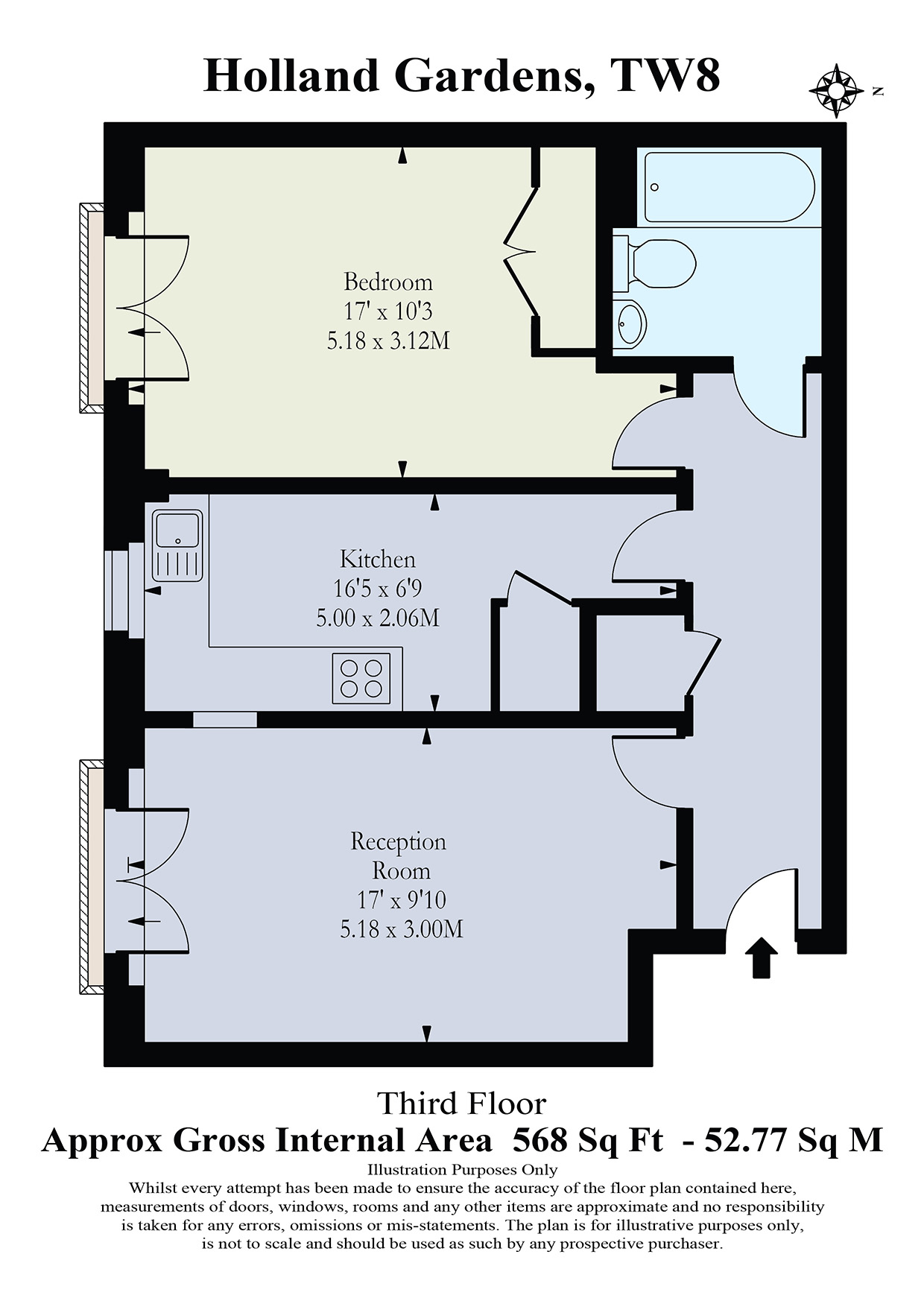 1 Bedrooms Flat to rent in Holland Gardens, Brentford TW8