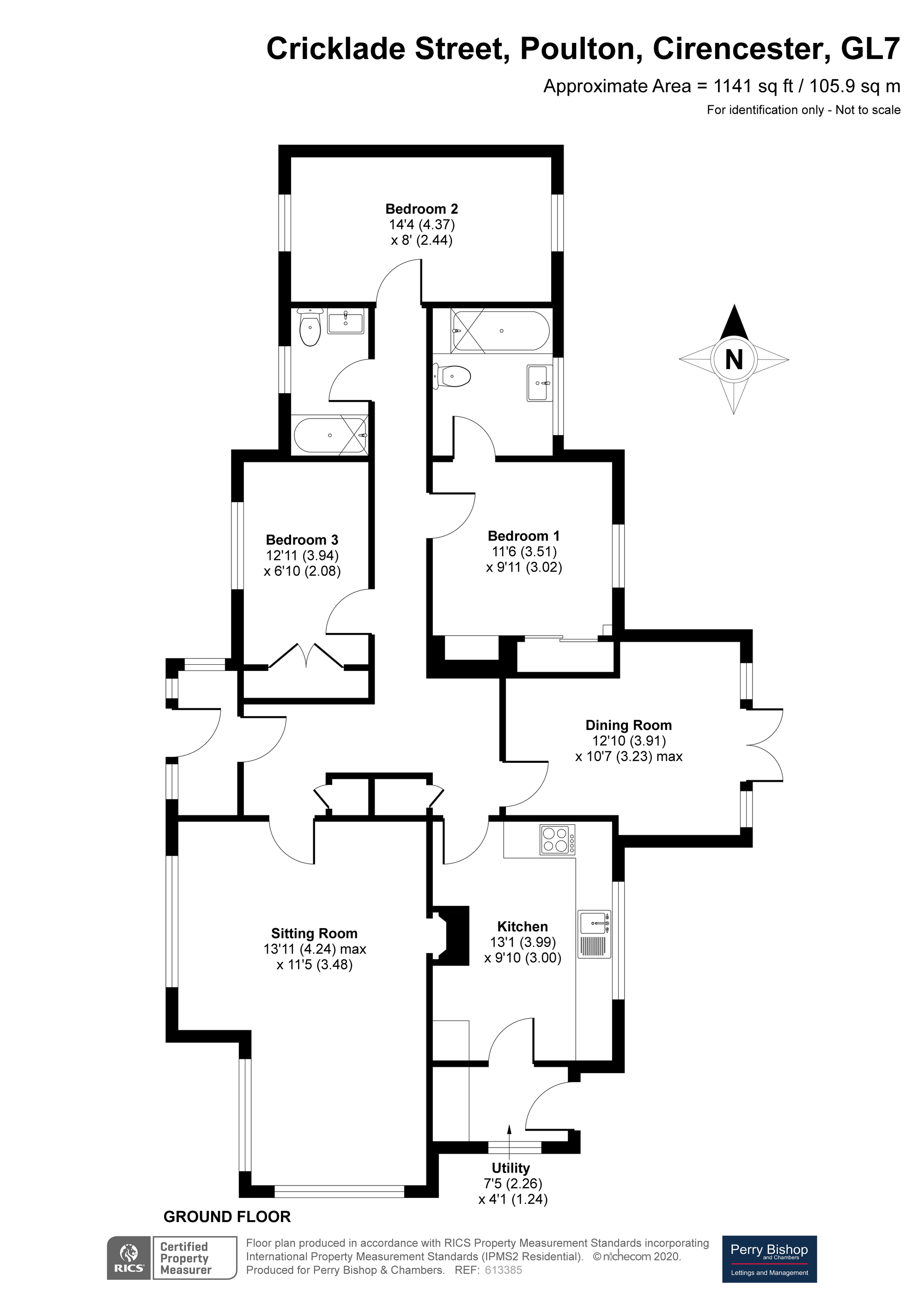 Poulton, Cirencester GL7, 3 bedroom bungalow for sale 55356041